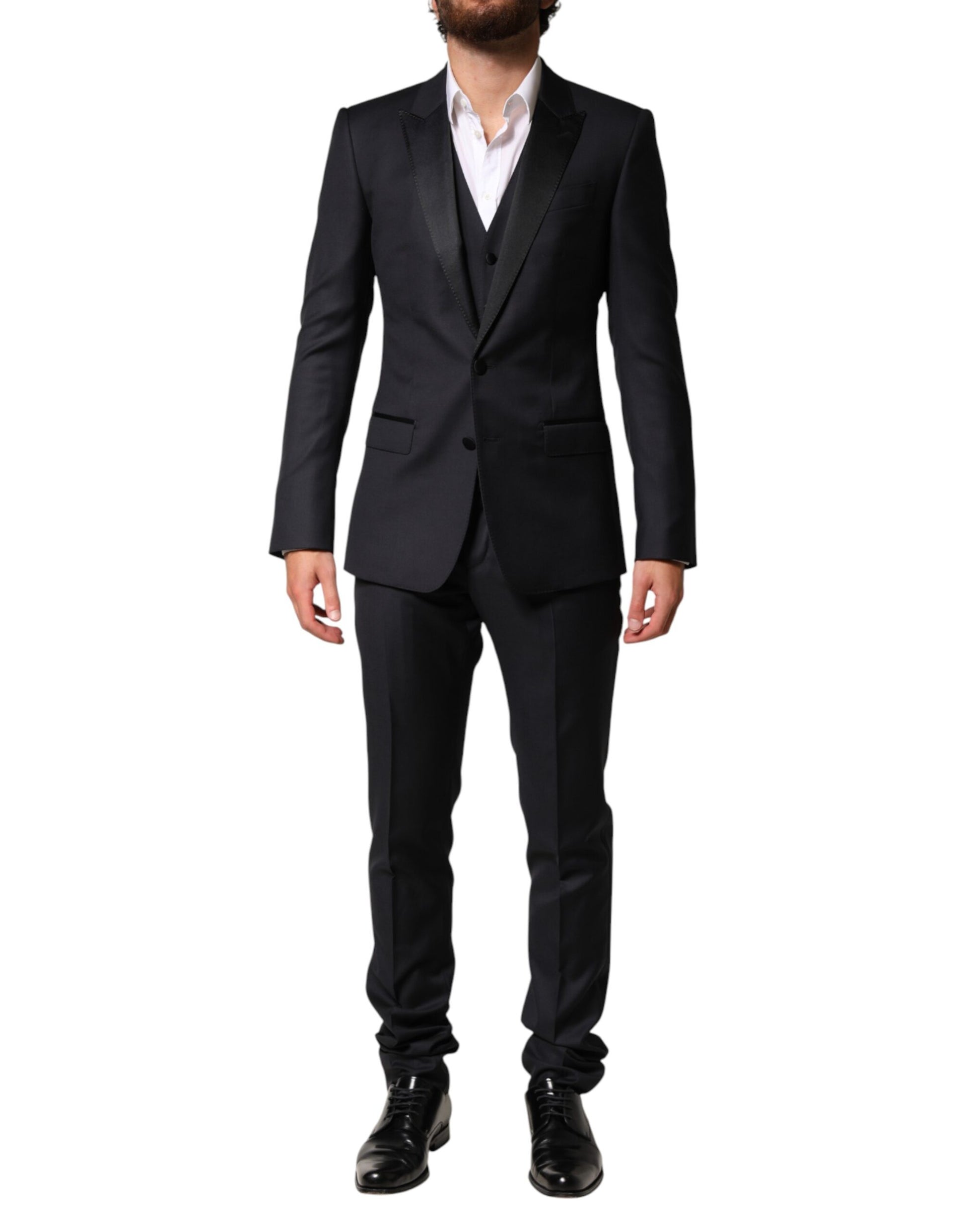 Dolce & Gabbana Black Three Piece Suits for Men