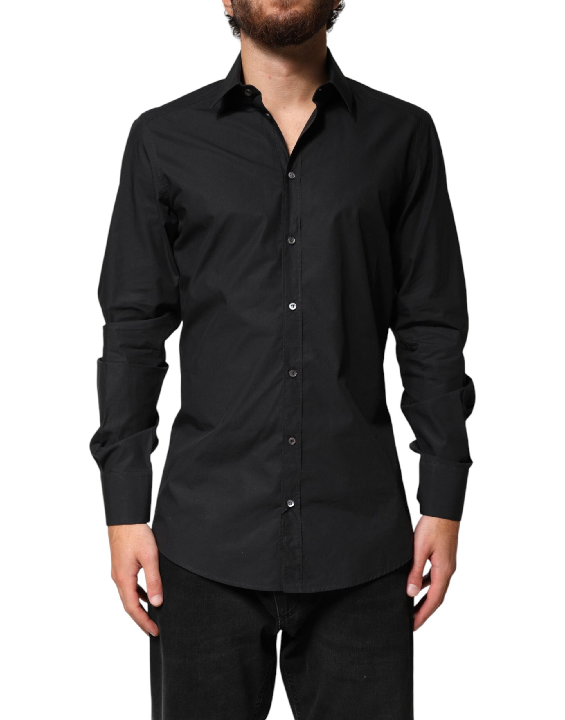 Dolce & Gabbana Black Dress Shirt for Men