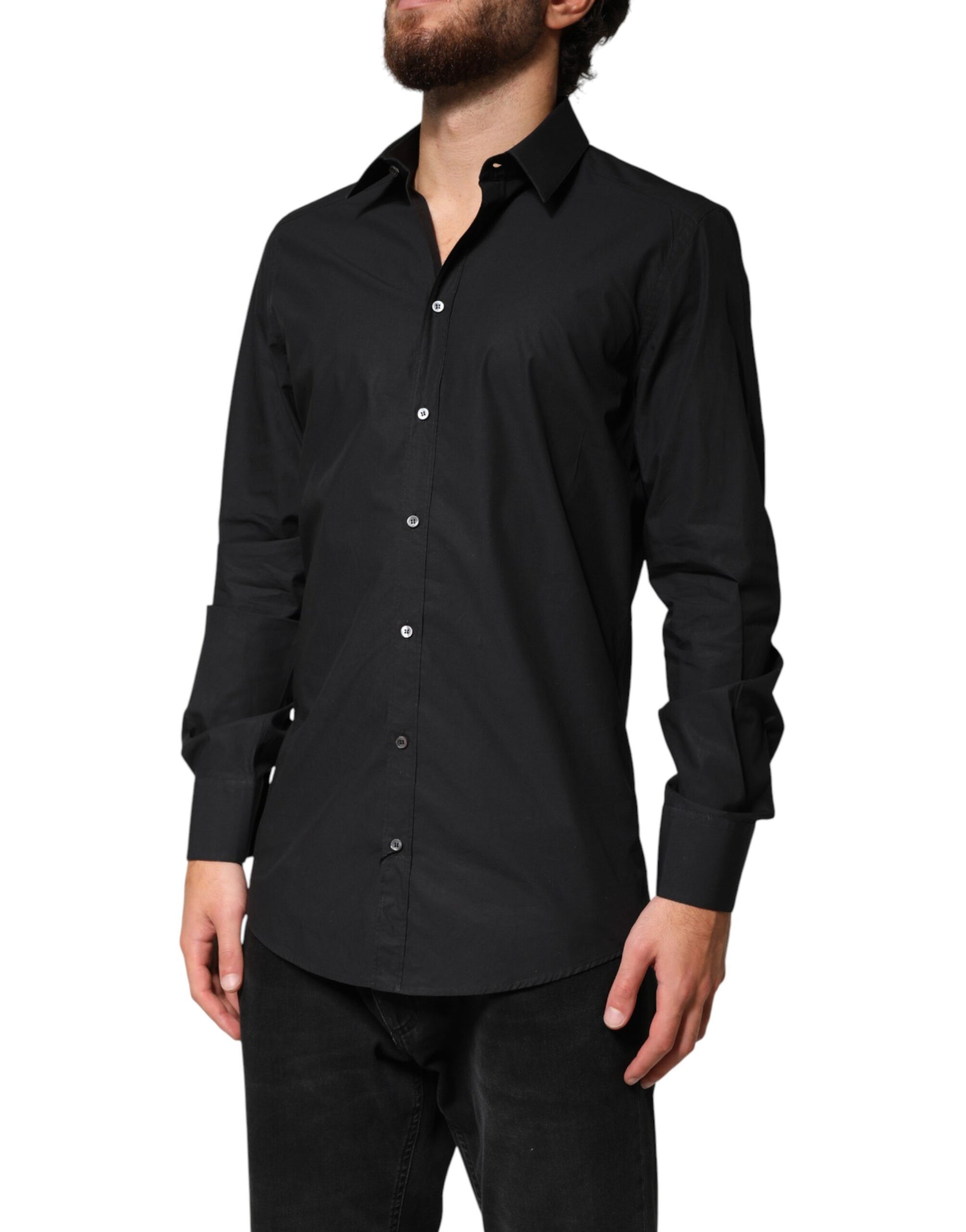 Dolce & Gabbana Black Dress Shirt for Men detail view