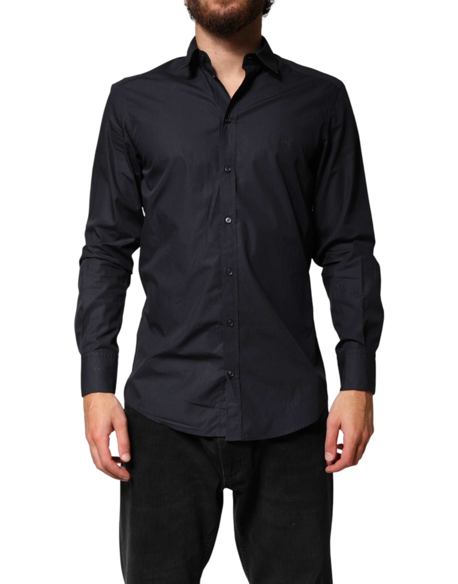 Dolce & Gabbana Black Dress Shirt for Men