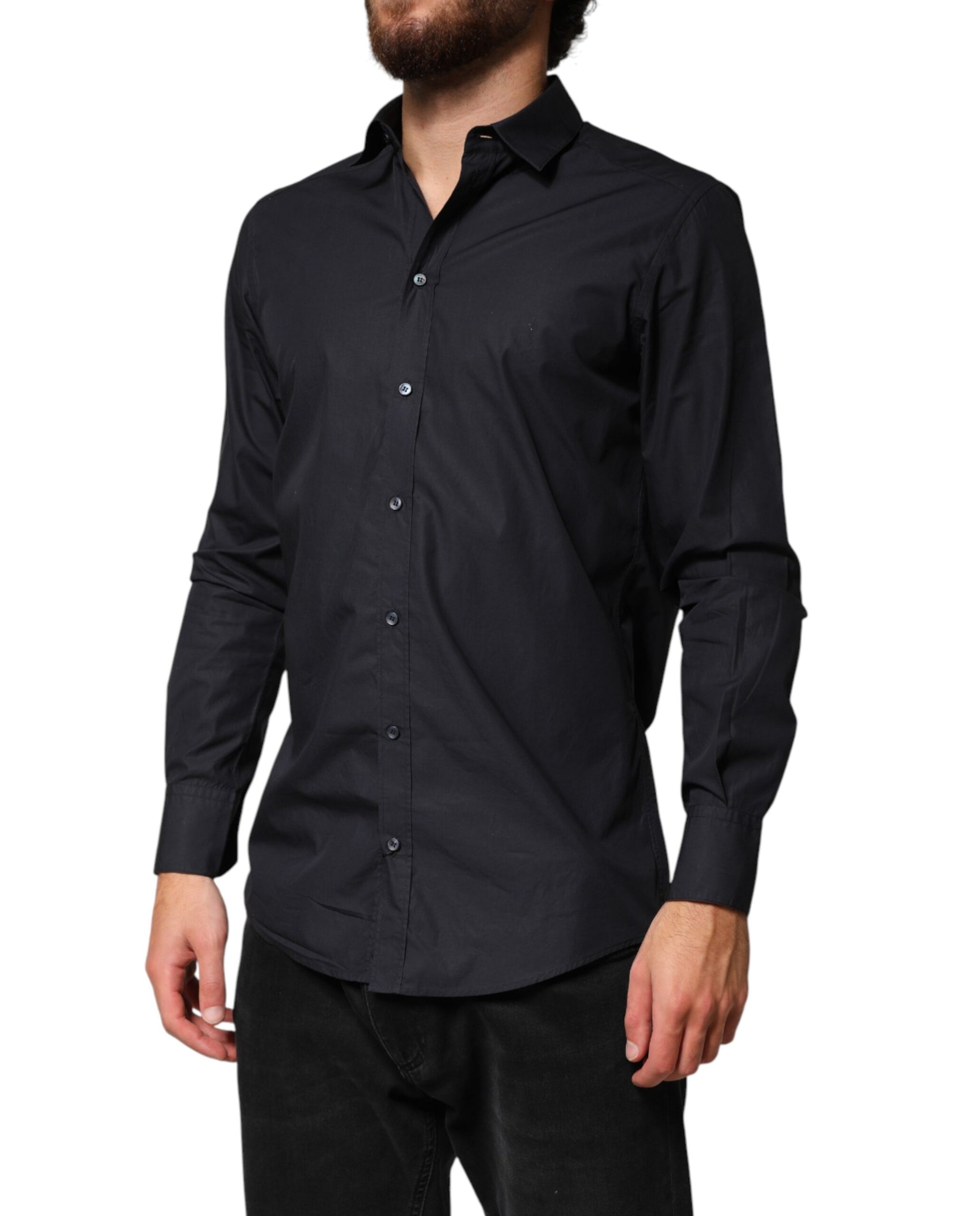 Dolce & Gabbana Black Dress Shirt for Men detail view