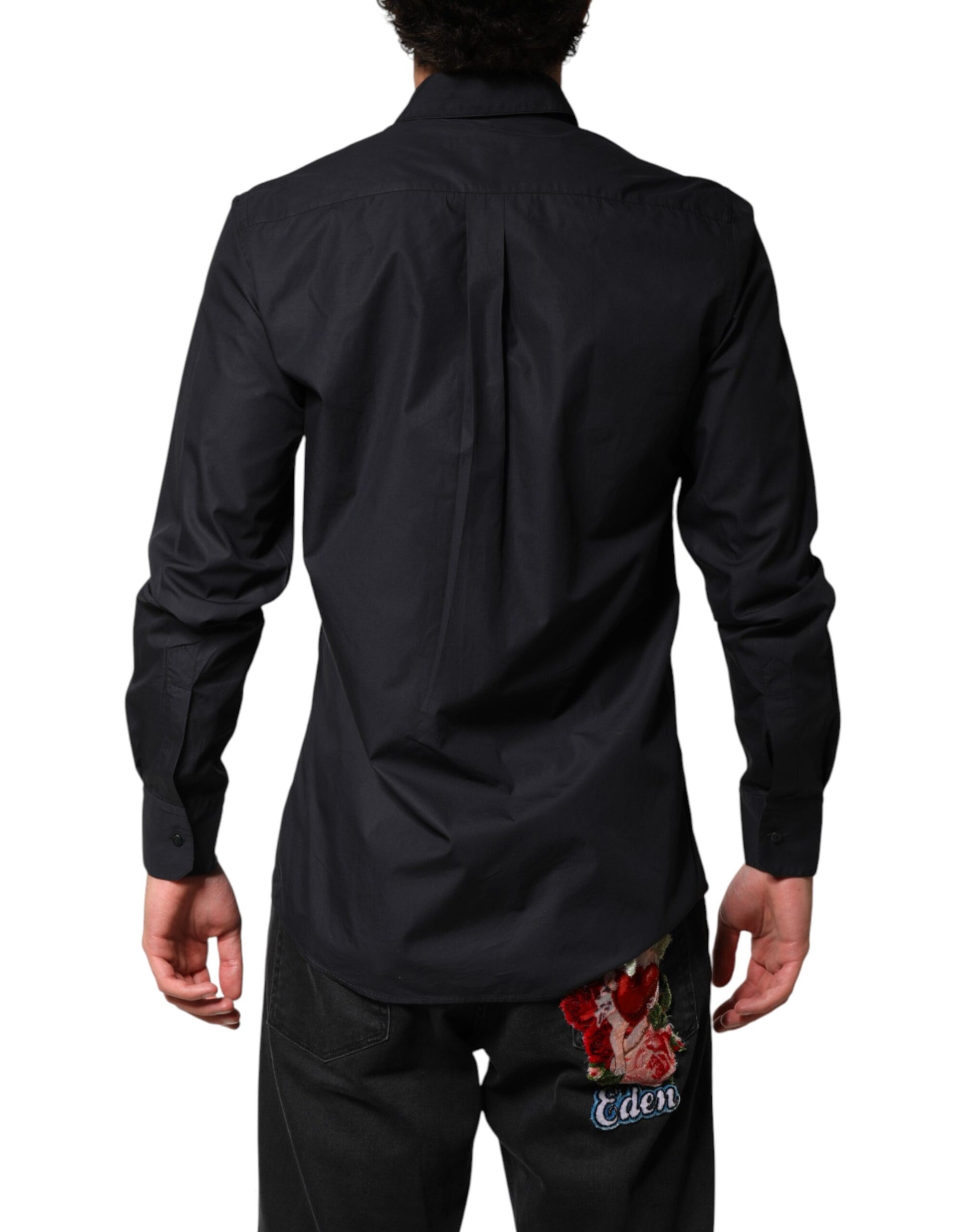 Dolce & Gabbana Black Dress Shirt for Men side view