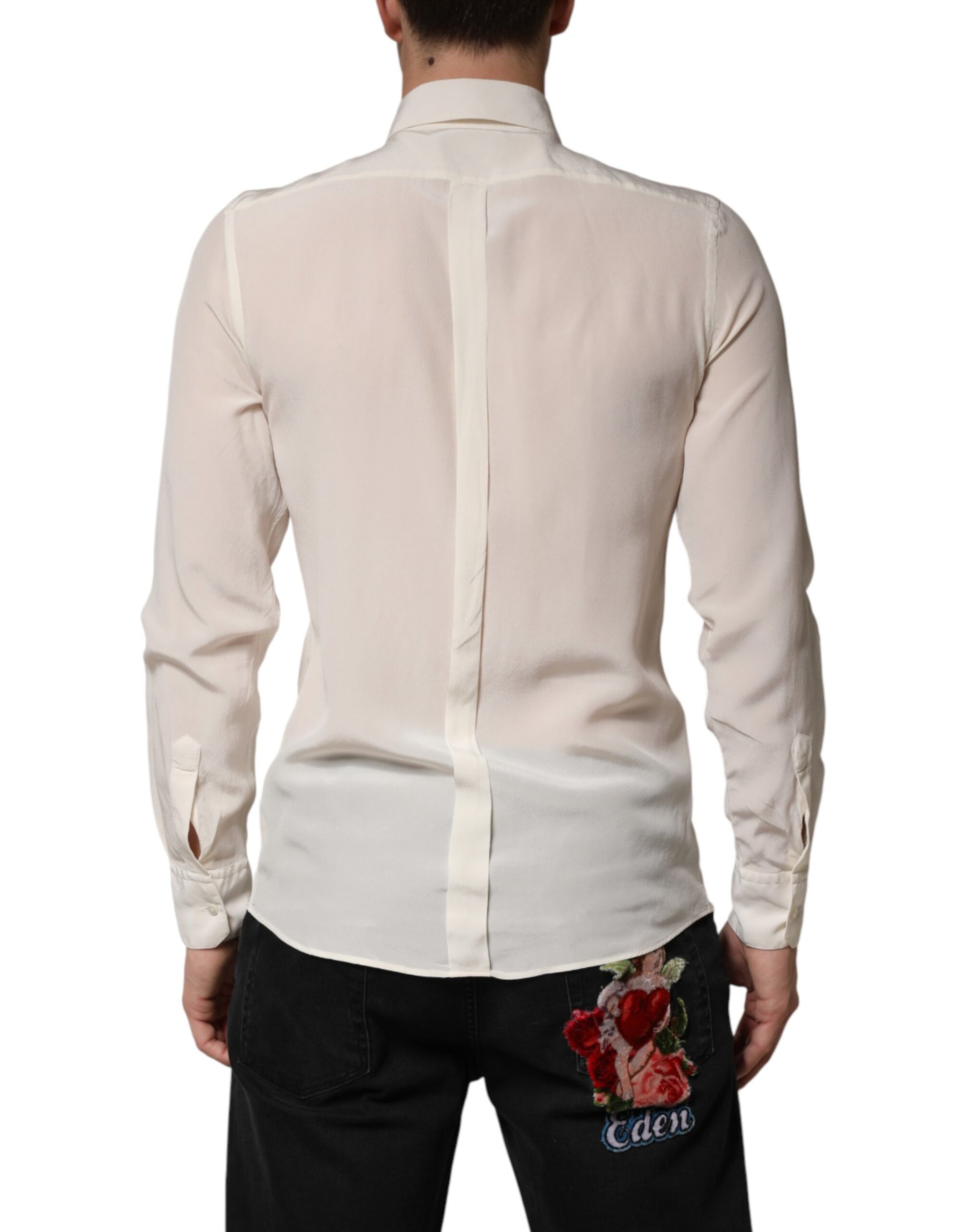 Dolce & Gabbana White Dress Shirt for Men side view