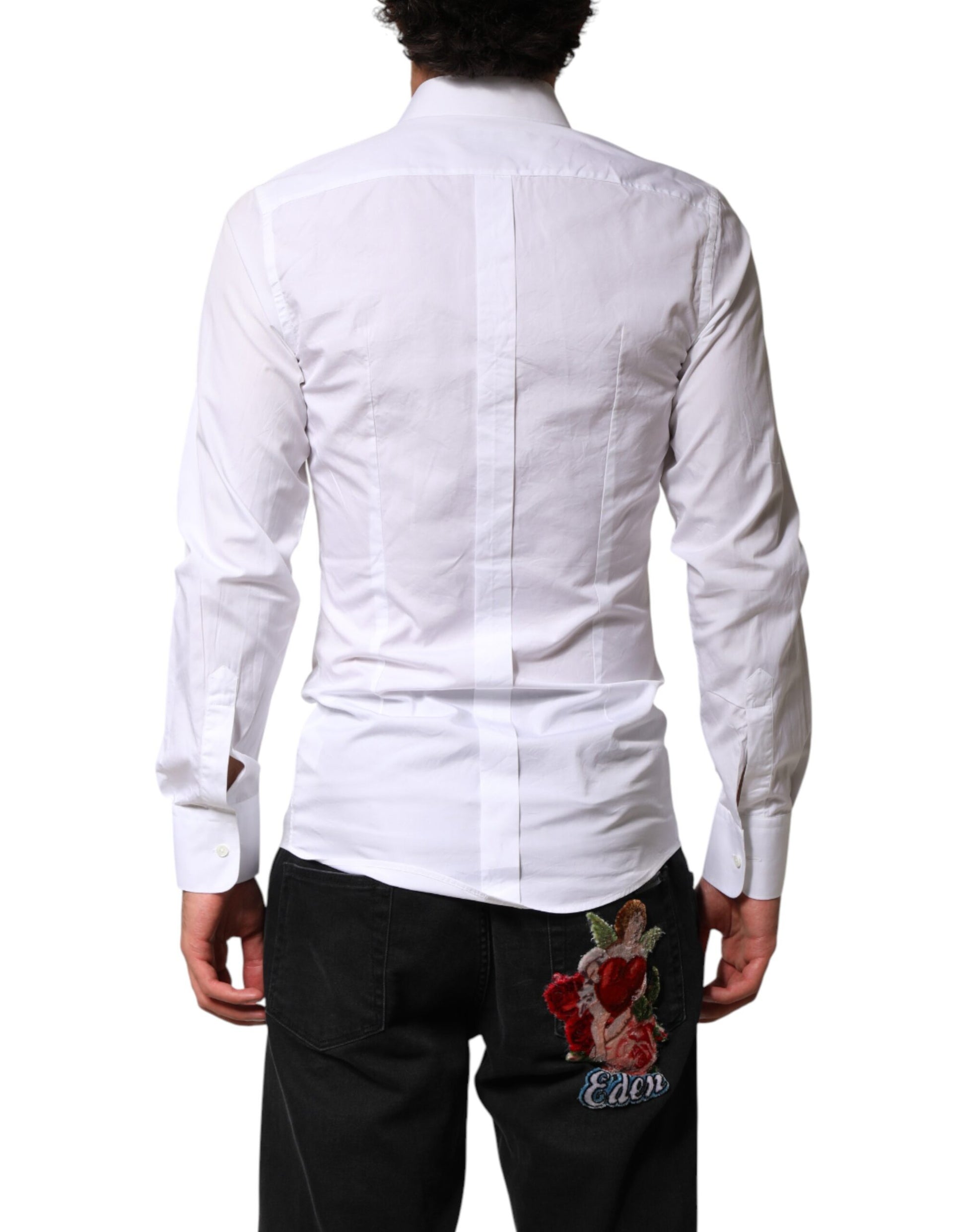 Dolce & Gabbana White Dress Shirt for Men side view