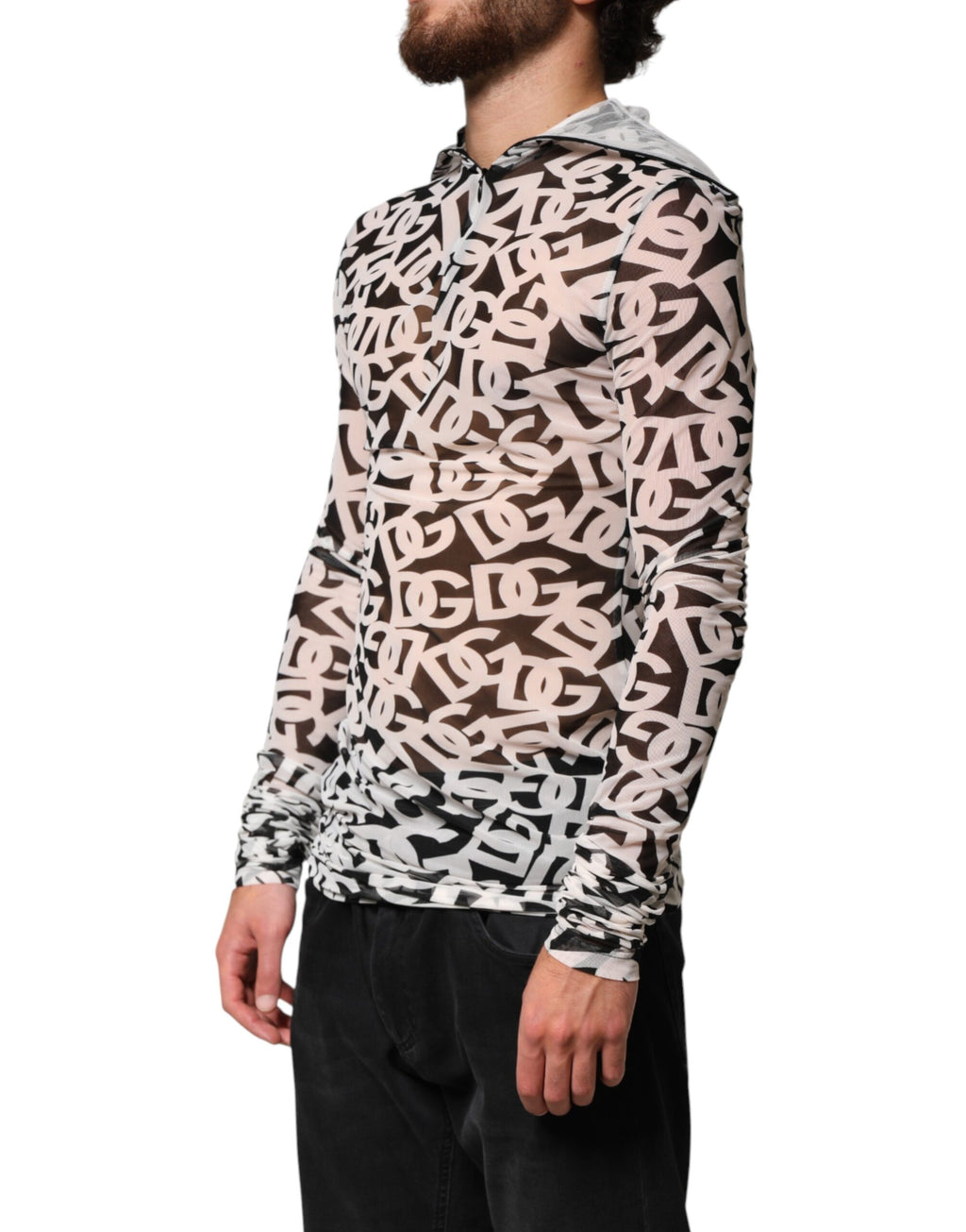 Dolce & Gabbana White Long Sleeve T-Shirt for Men detail view