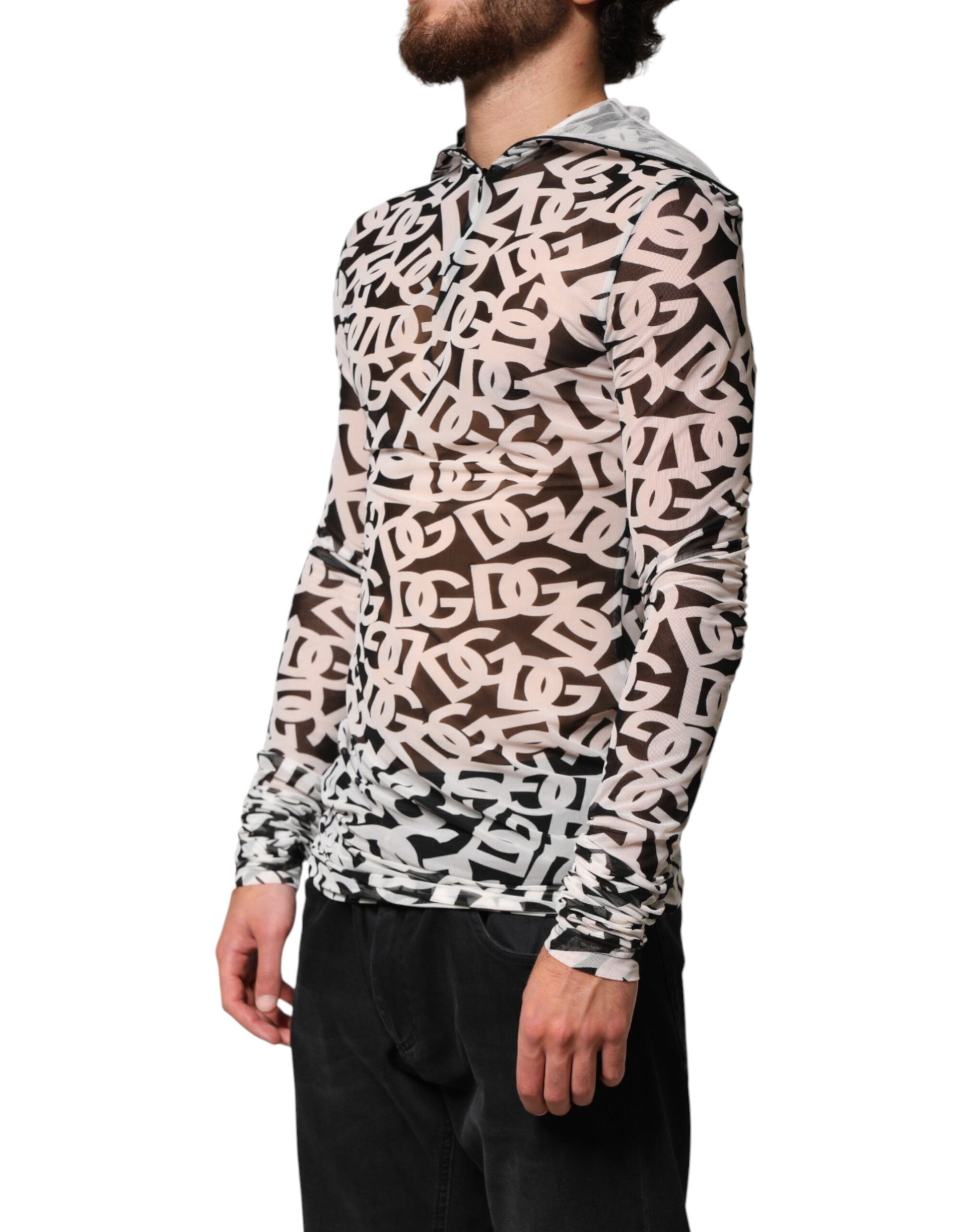 Dolce & Gabbana White Long Sleeve T-Shirt for Men detail view