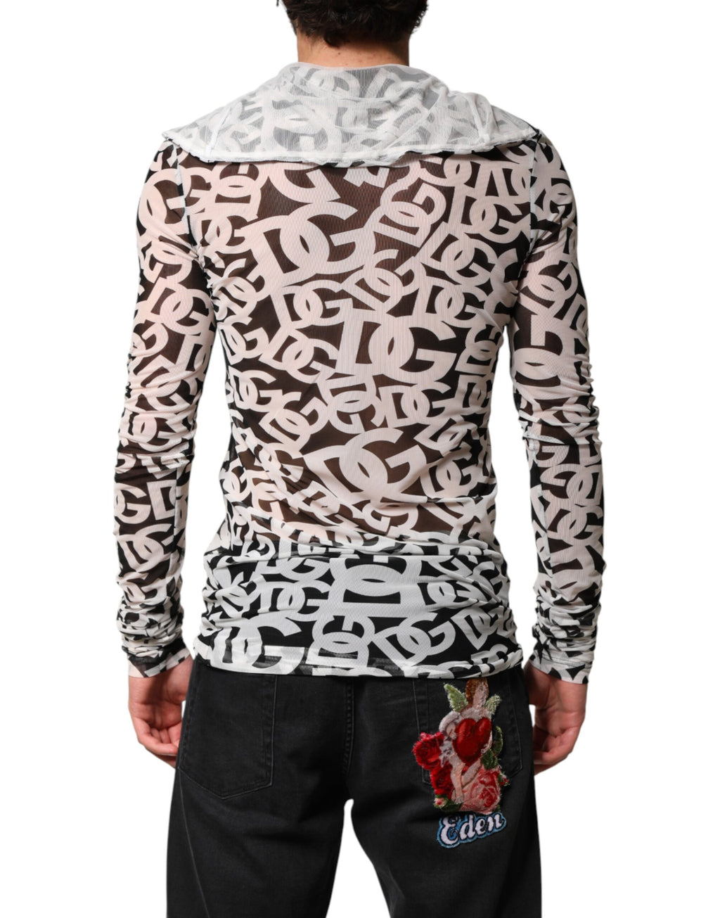 Dolce & Gabbana White Long Sleeve T-Shirt for Men side view