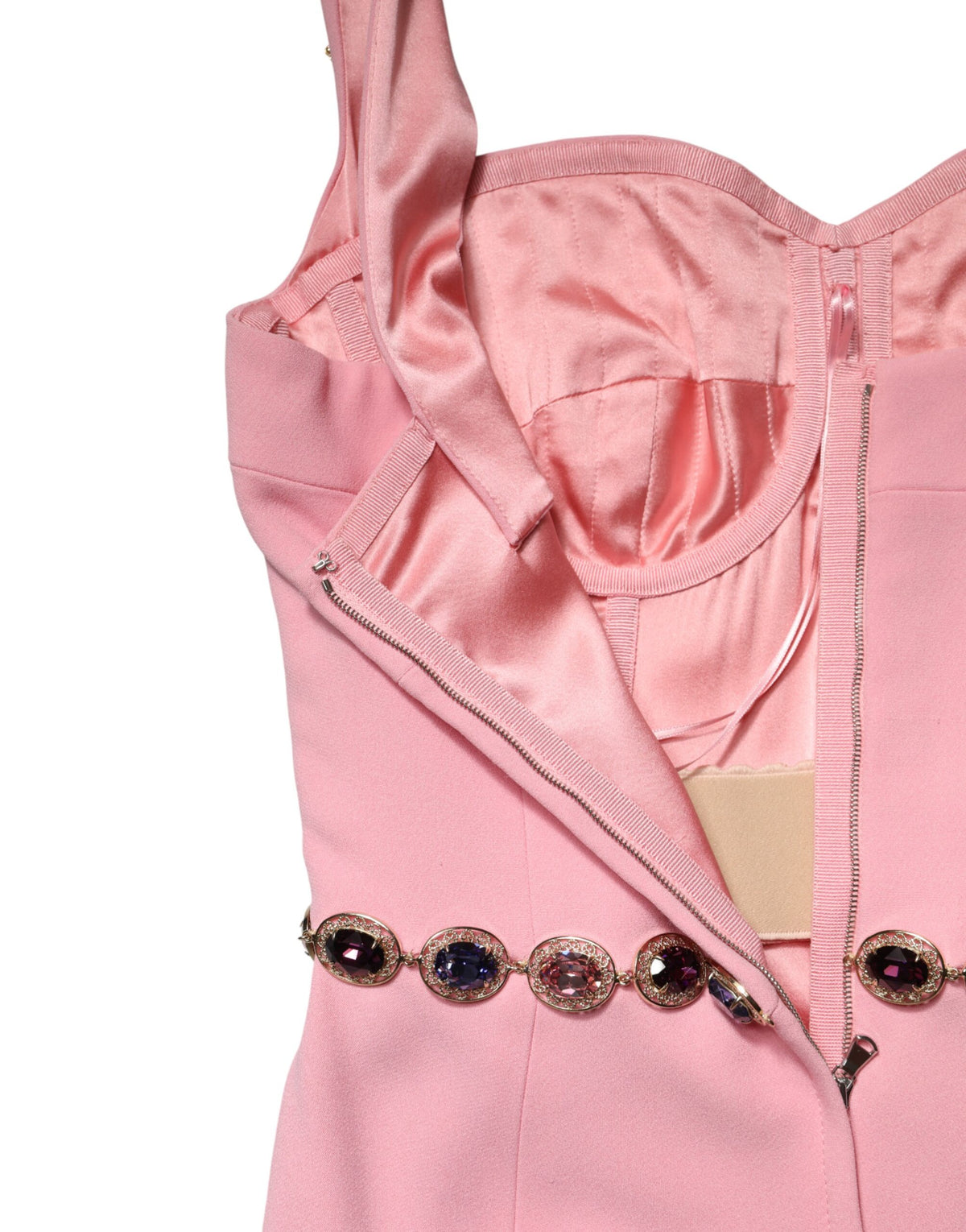 Dolce & Gabbana Rosa Kristall-Etui-Meerjungfrauen-Abendkleid