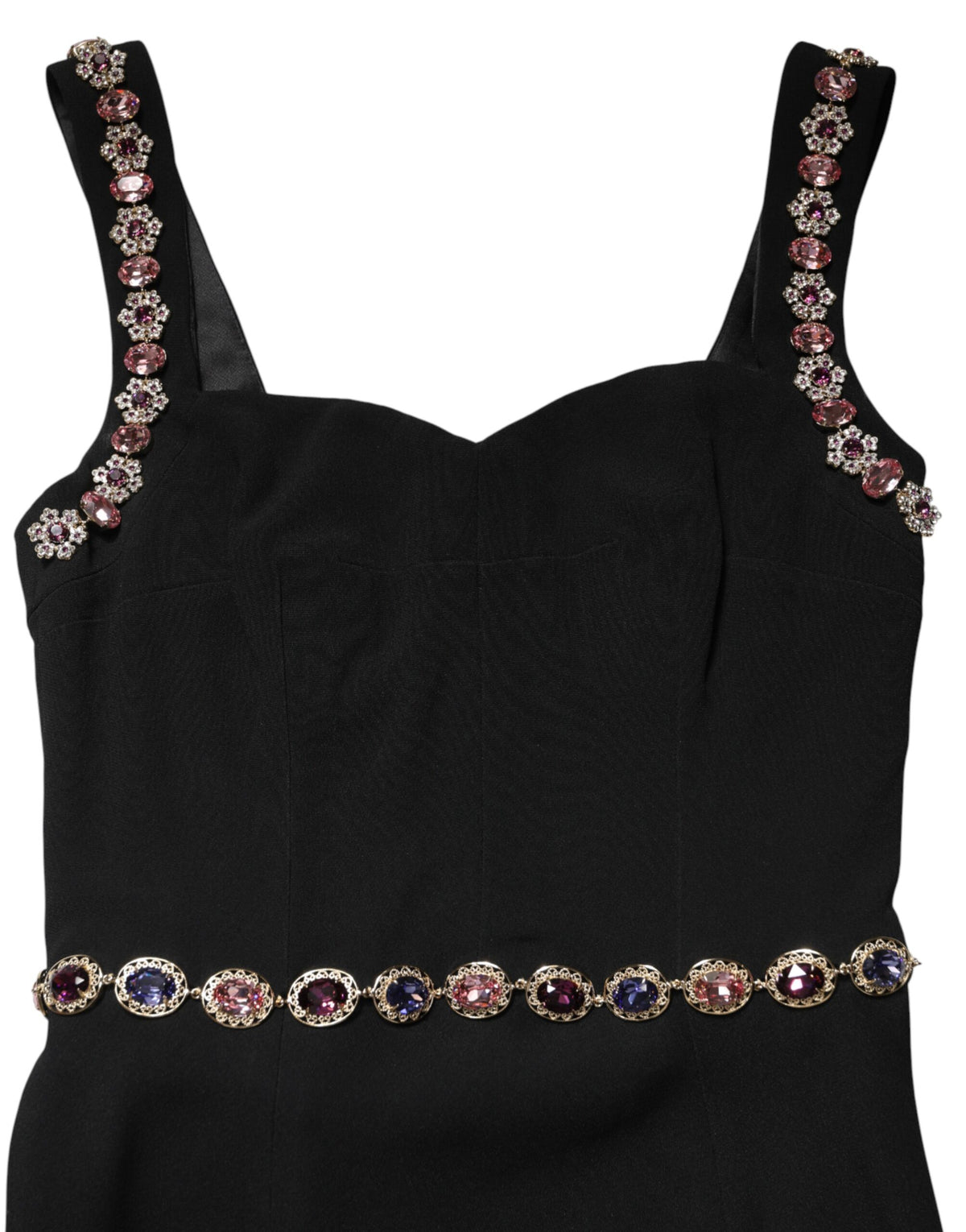 Dolce & Gabbana Schwarzes, verziertes Etui-Meerjungfrauenkleid