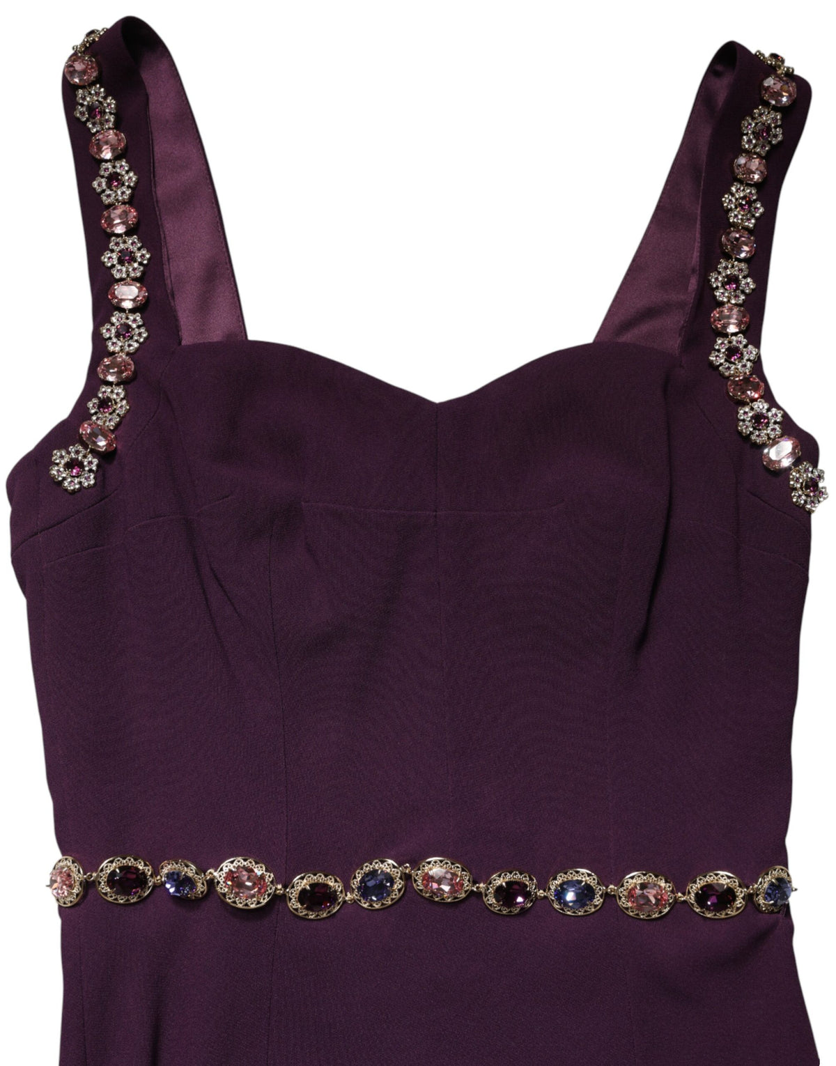Dolce & Gabbana Violet Embellished Scheide Meerjungfrauenkleid