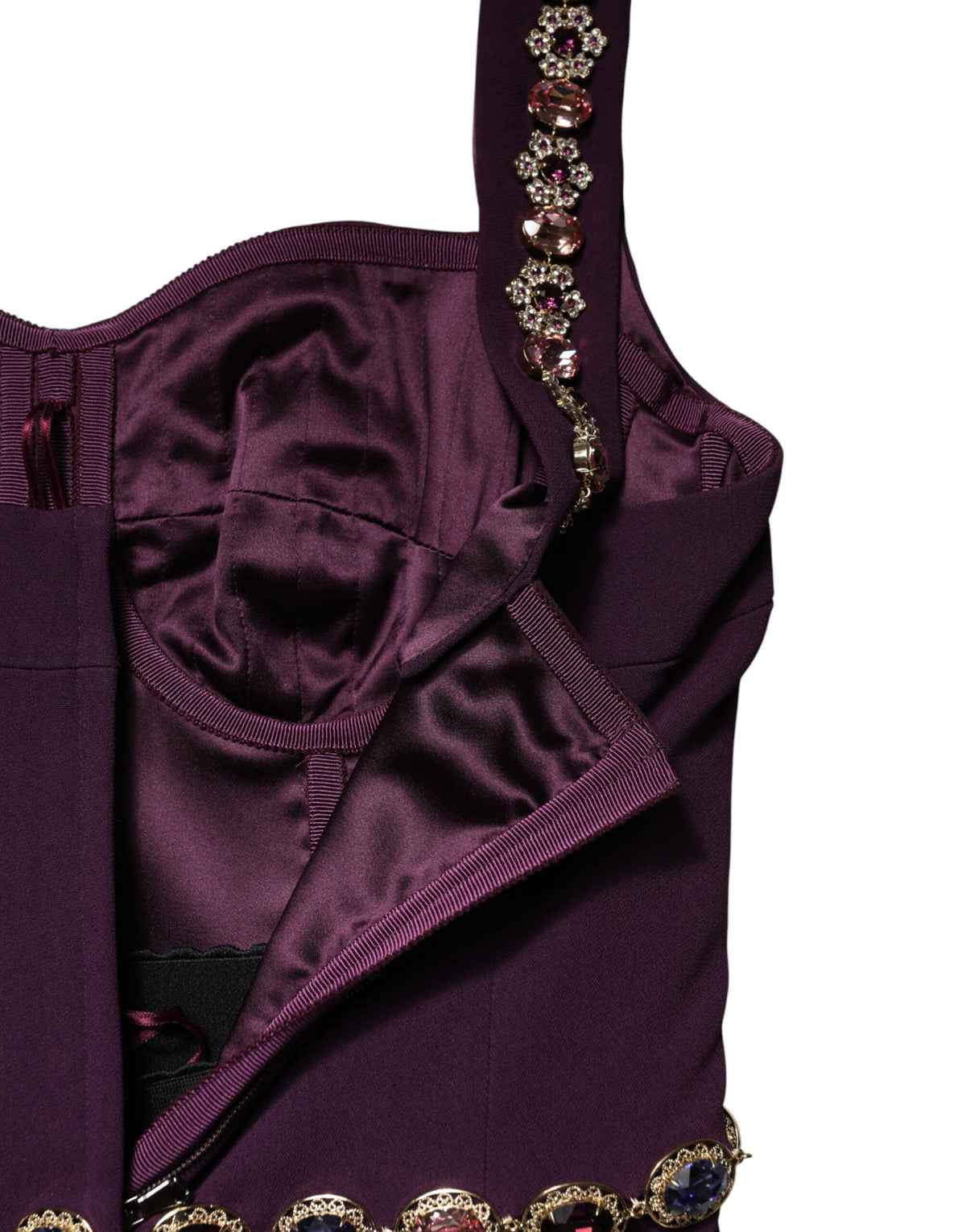Dolce & Gabbana Violet Embellished Scheide Meerjungfrauenkleid