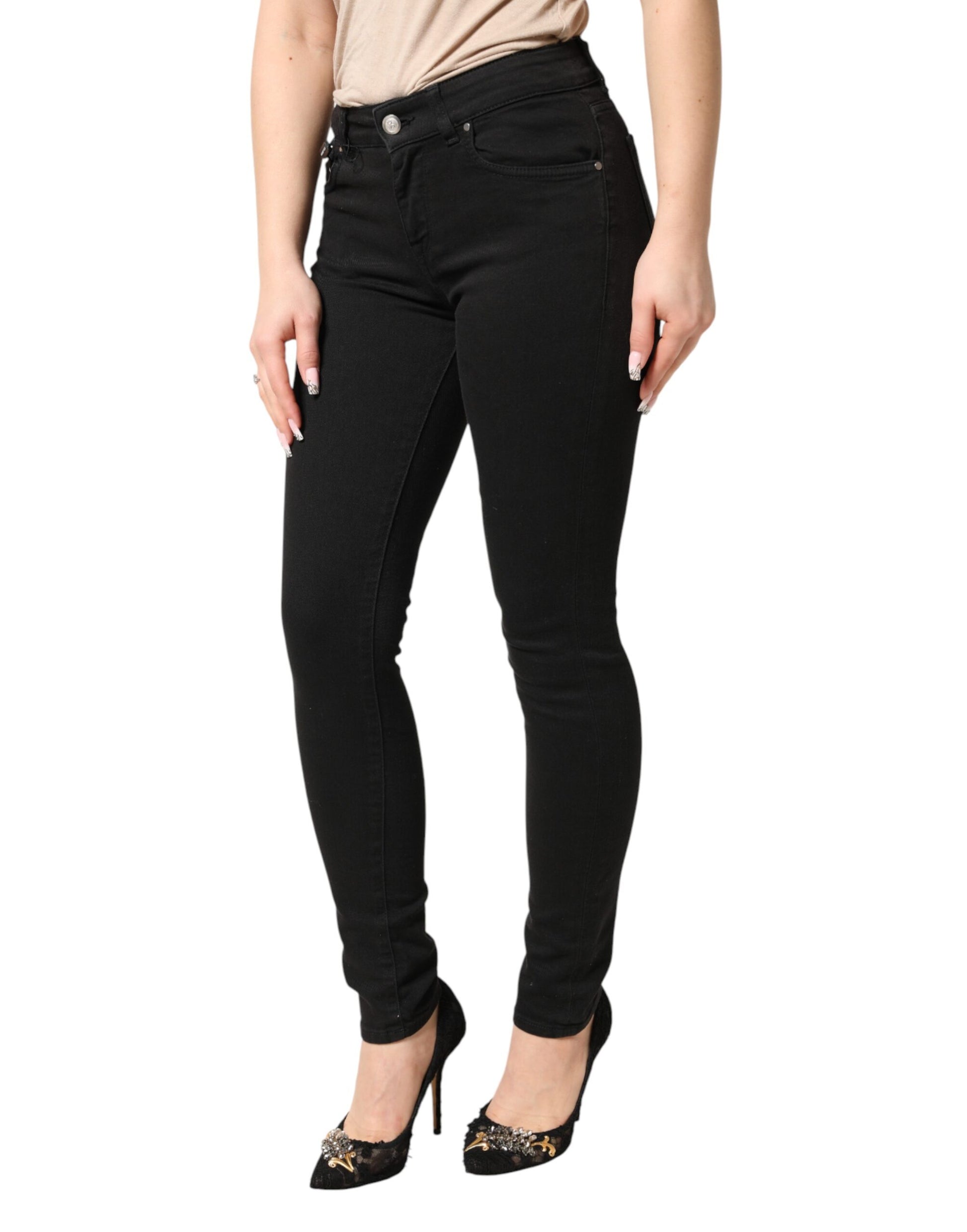 Dolce & Gabbana Black Skinny Jeans for Women detail view