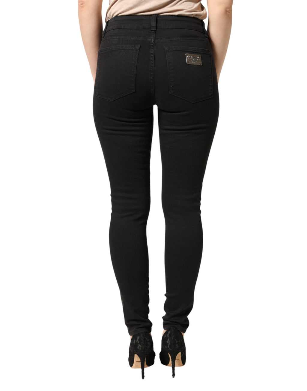 Dolce & Gabbana Black Skinny Jeans for Women side view