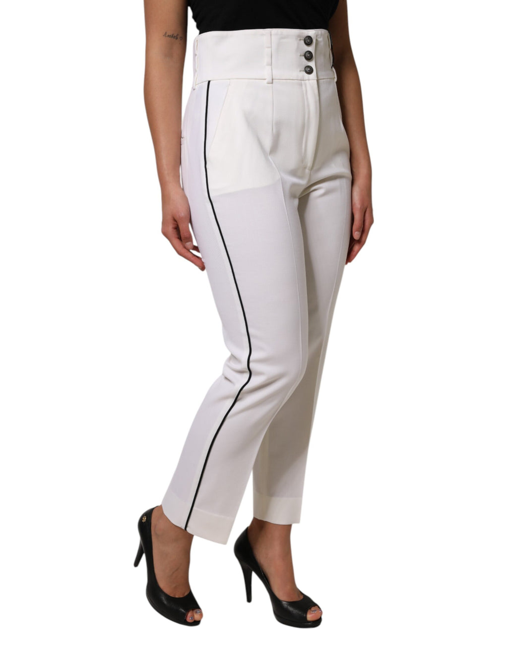 Dolce & Gabbana White Dress Pants for Women detail view