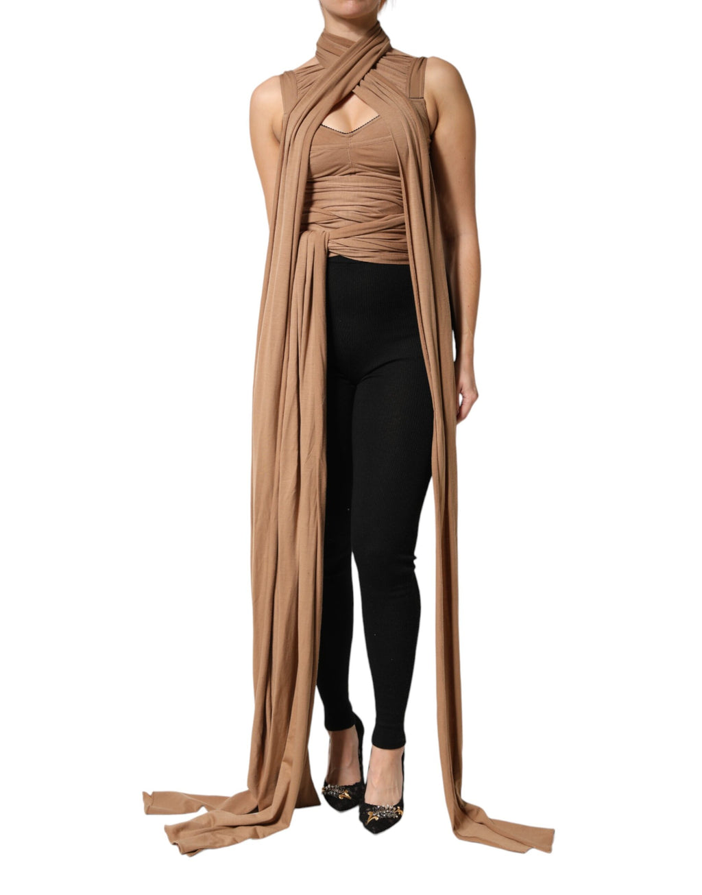 Dolce & Gabbana Brown Sleeveless T-Shirt for Women