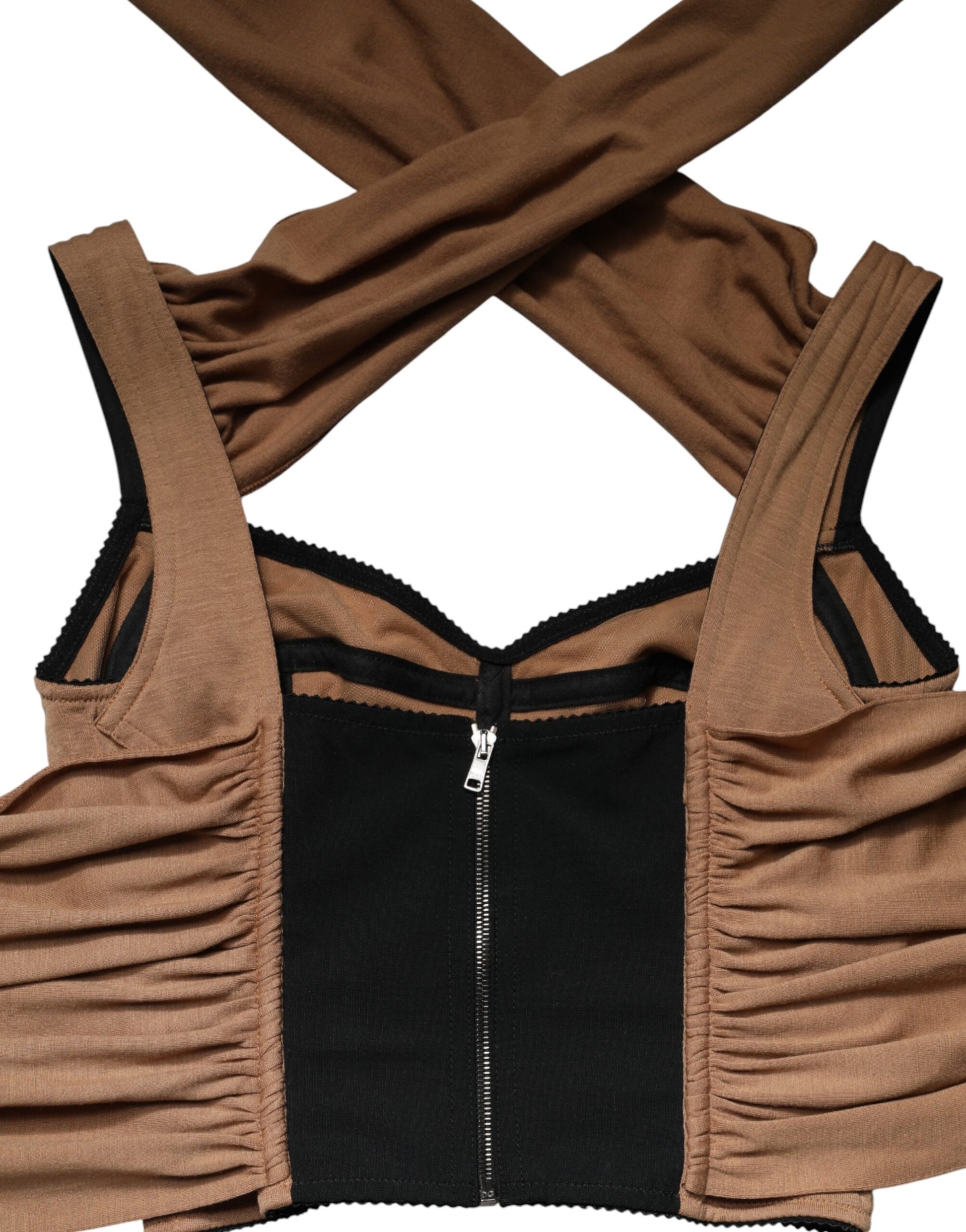 Dolce & Gabbana Brown Sleeveless T-Shirt for Women additional view