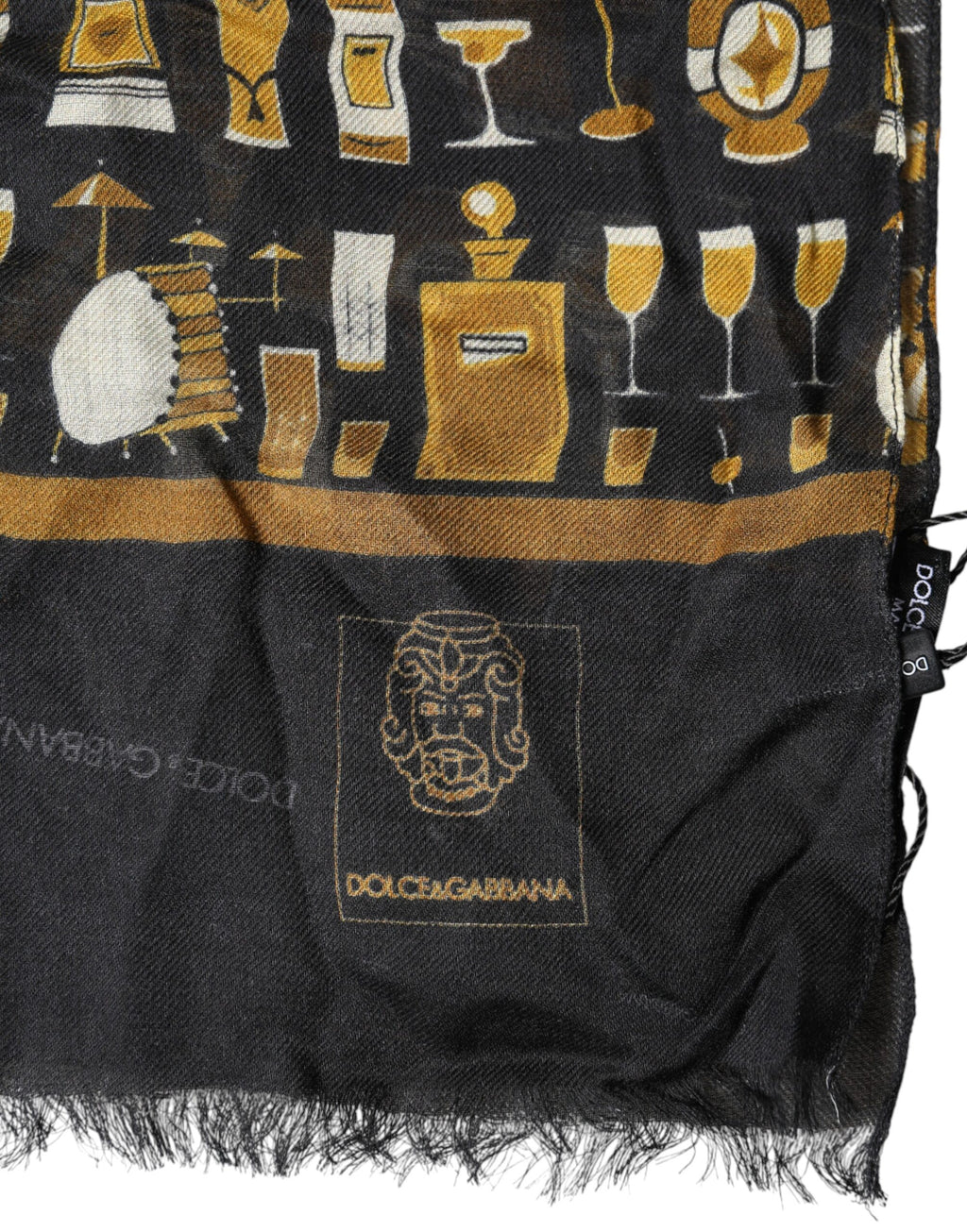 Dolce & Gabbana Black Scarf for Men detail view