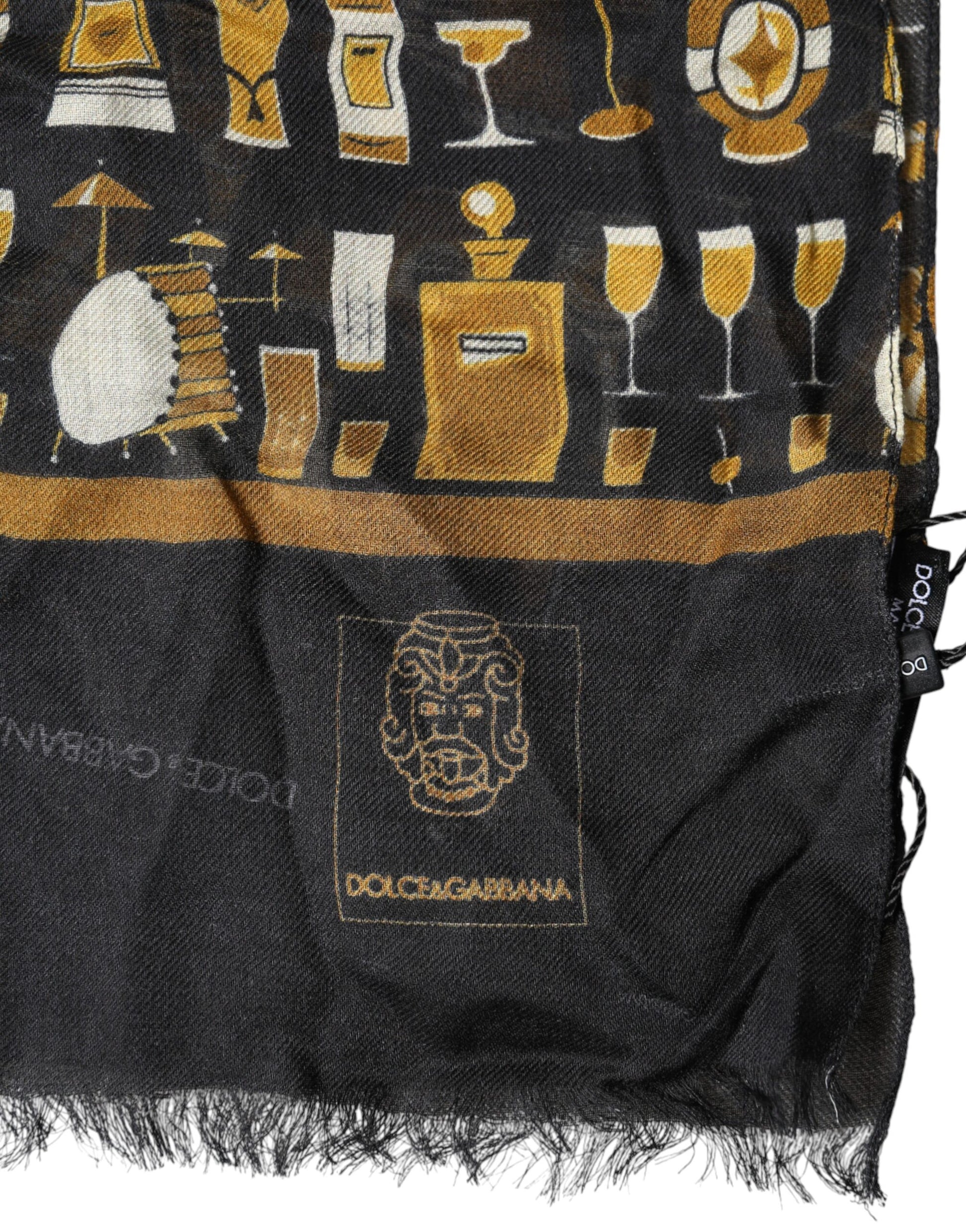 Dolce & Gabbana Black Scarf for Men detail view