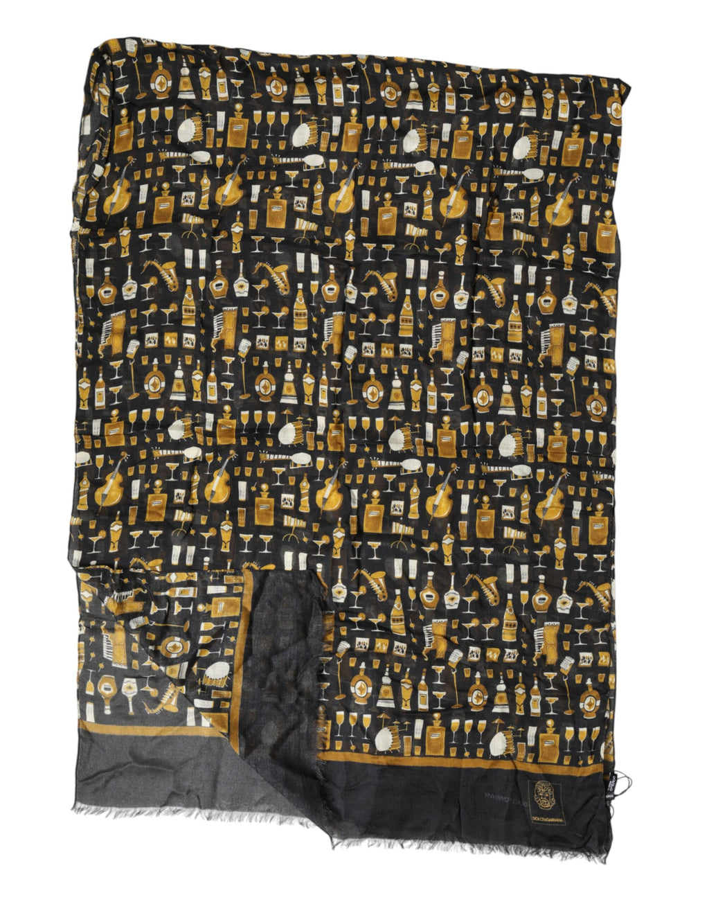 Dolce & Gabbana Black Scarf for Men side view