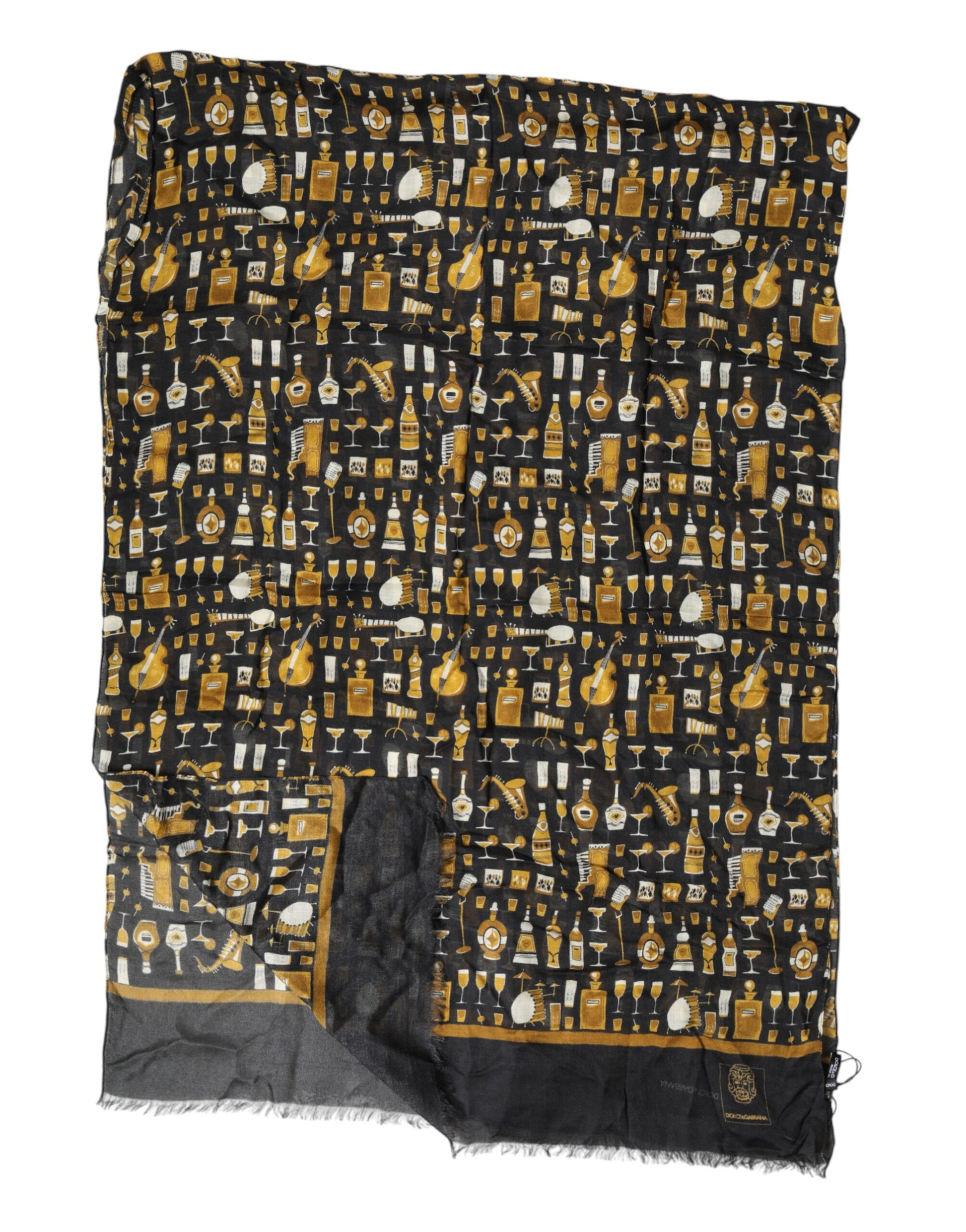 Dolce & Gabbana Black Scarf for Men side view