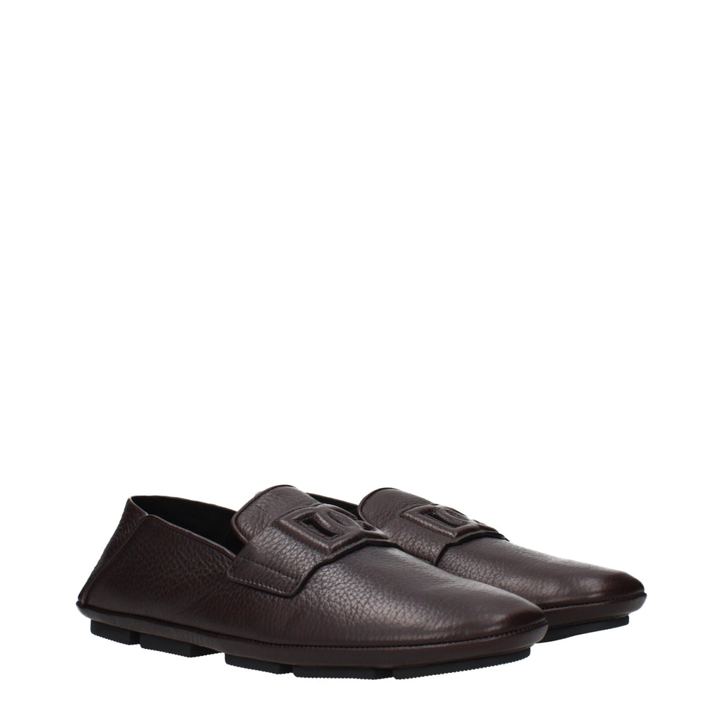 Dolce & Gabbana Brown Slip On Loafers for Men alternate view