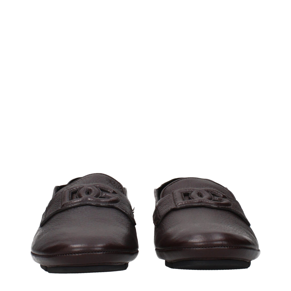 Dolce & Gabbana Brown Slip On Loafers for Men detail view