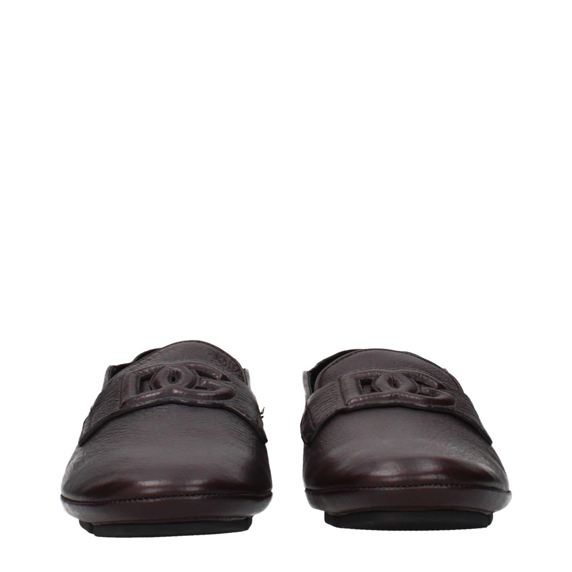 Dolce & Gabbana Brown Slip On Loafers for Men detail view