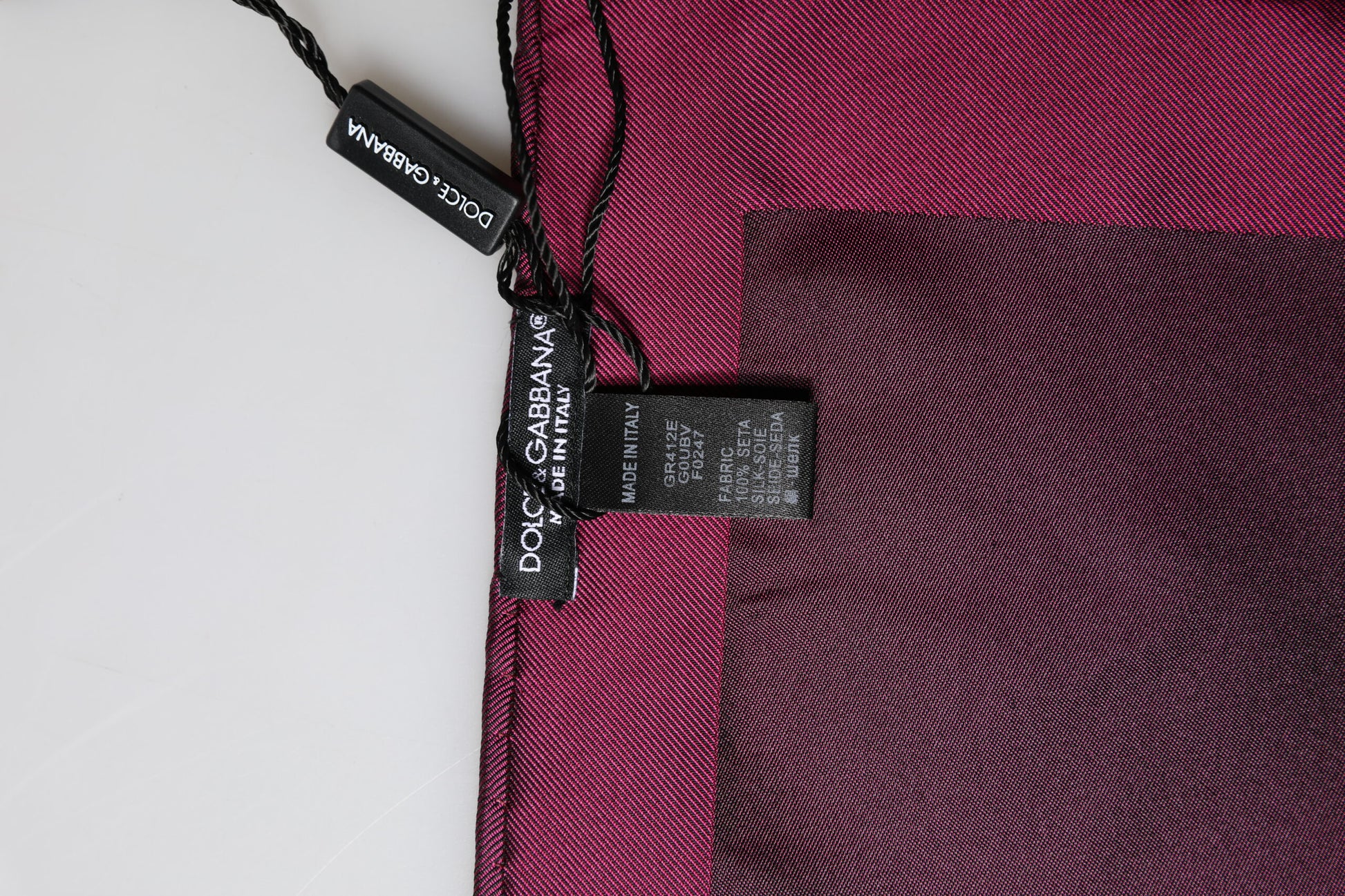 Étole carrée en soie et dentelle Dolce & Gabbana de couleur marron