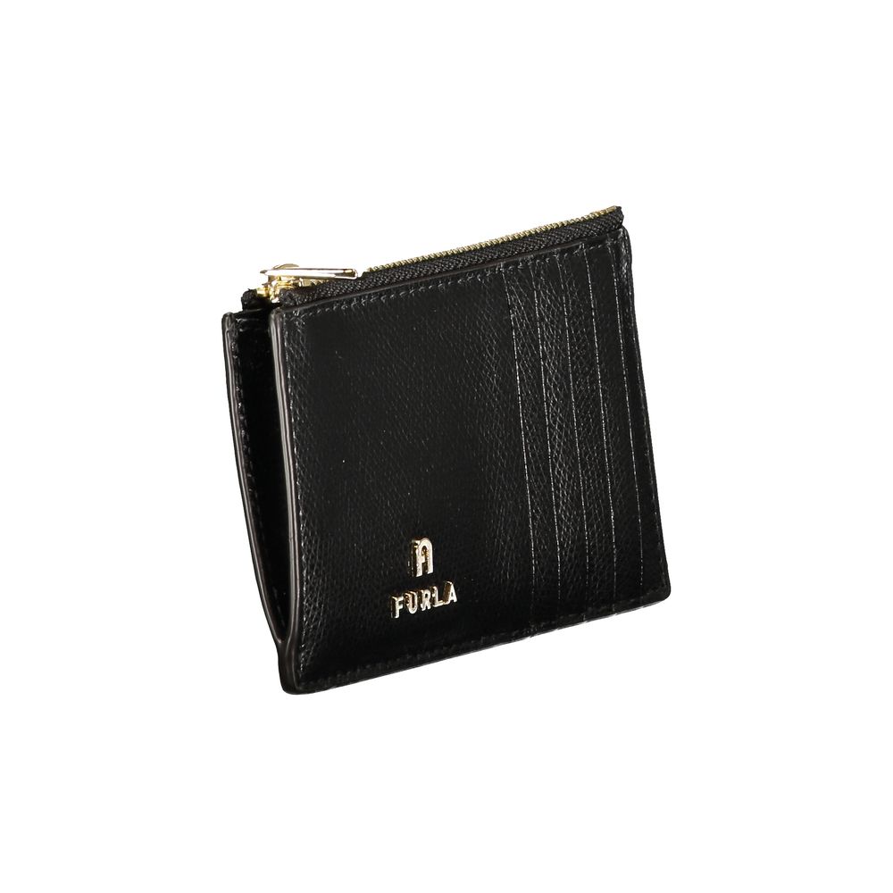 Portefeuille en cuir noir pour femme Furla