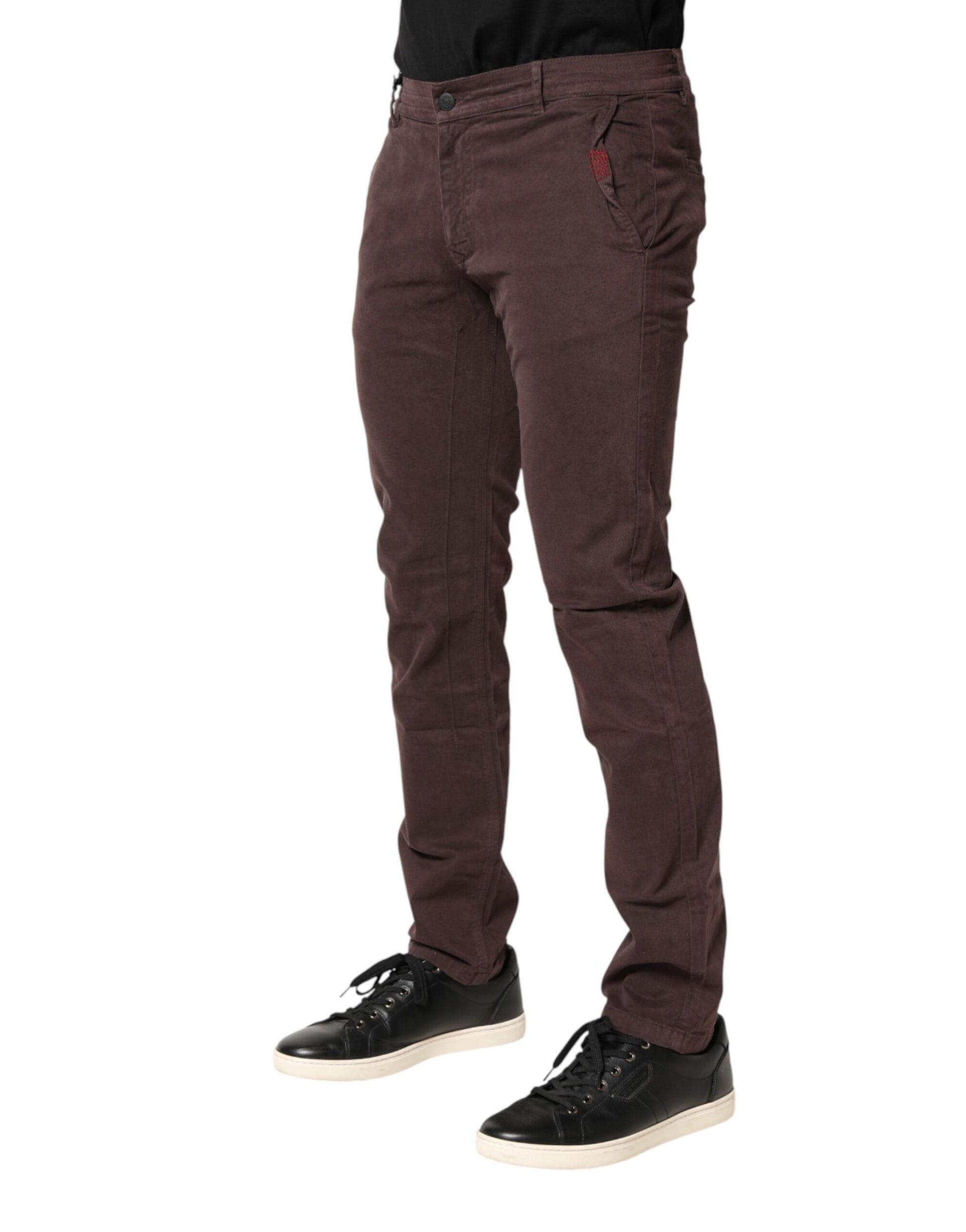 Daniele Alessandrini Brown Skinny Jeans for Men detail view