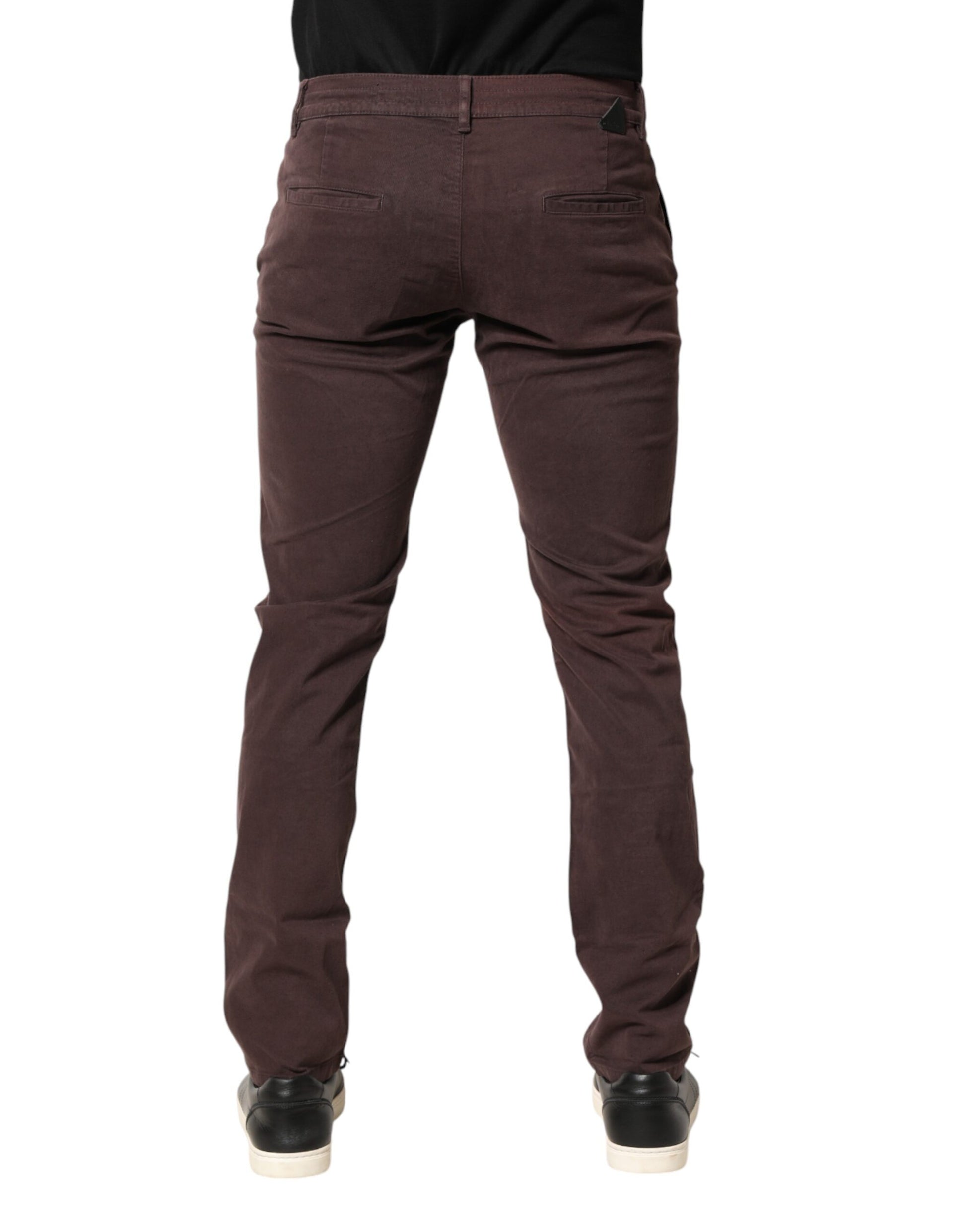 Daniele Alessandrini Brown Skinny Jeans for Men side view