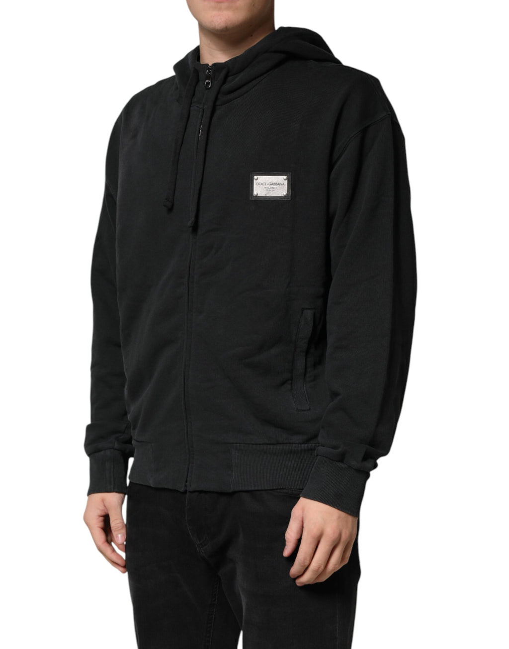 Dolce & Gabbana Black Hoodie for Men detail view