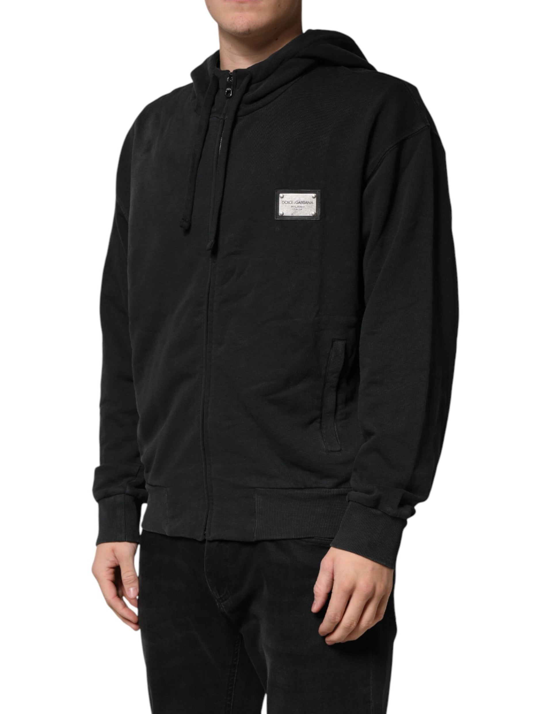 Dolce & Gabbana Black Hoodie for Men detail view