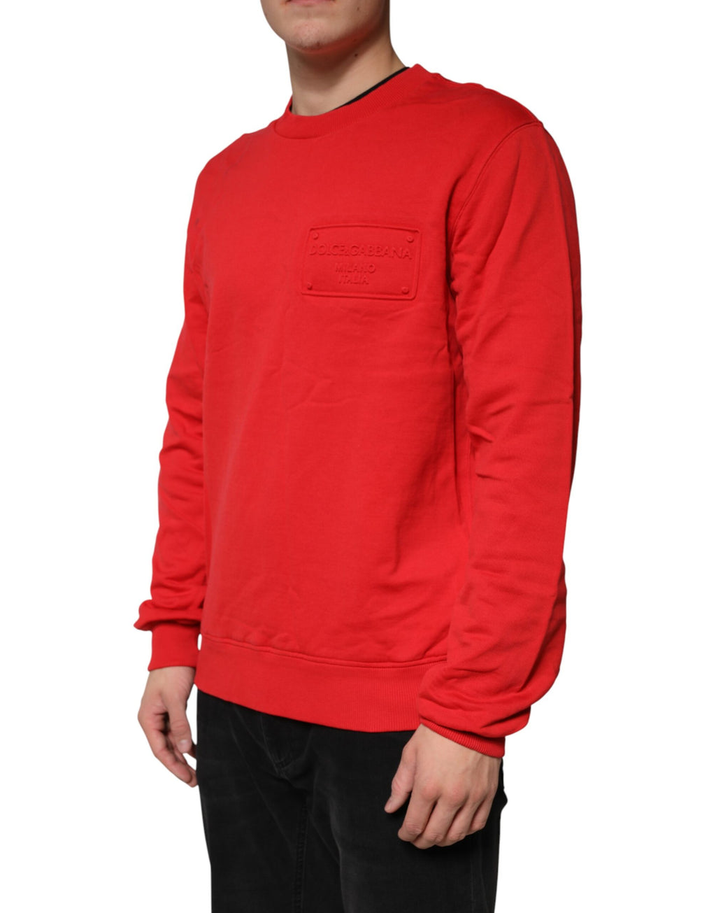 Dolce & Gabbana Red Long Sleeve T-Shirt for Men detail view