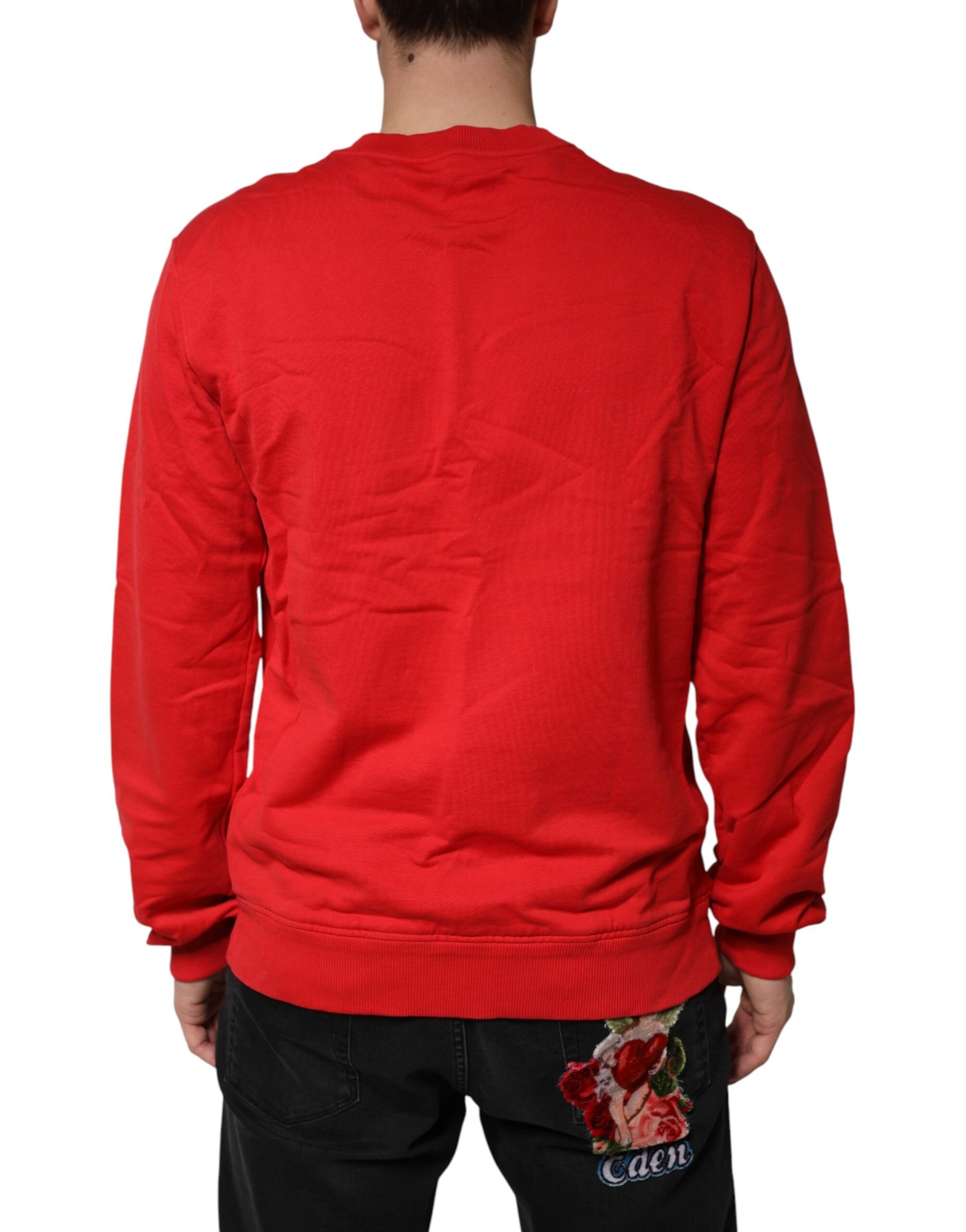 Dolce & Gabbana Red Long Sleeve T-Shirt for Men side view