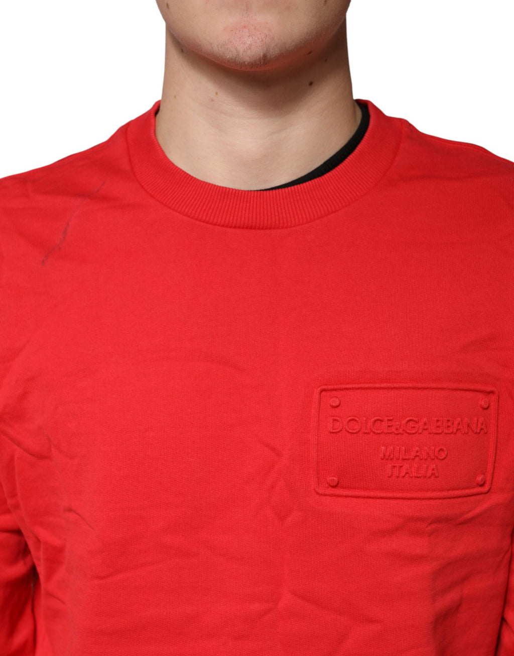 Dolce & Gabbana Red Long Sleeve T-Shirt for Men additional view