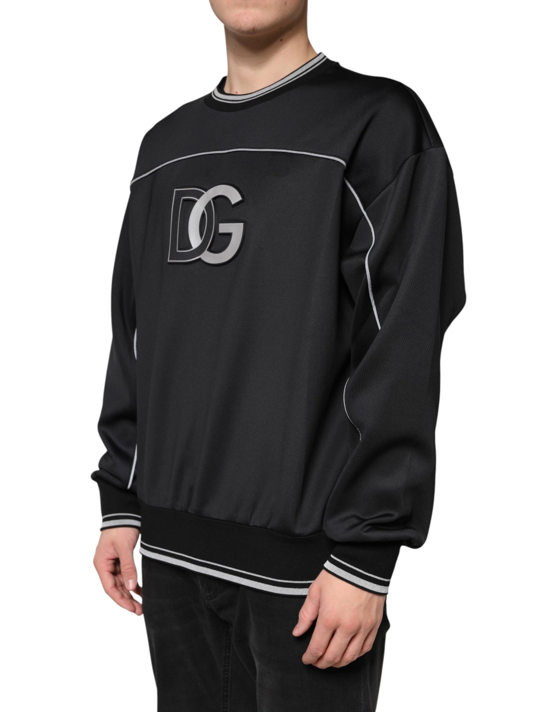 Dolce & Gabbana Black Long Sleeve T-Shirt for Men detail view