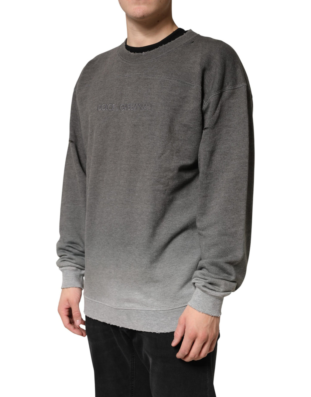 Dolce & Gabbana Grey Long Sleeve T-Shirt for Men detail view