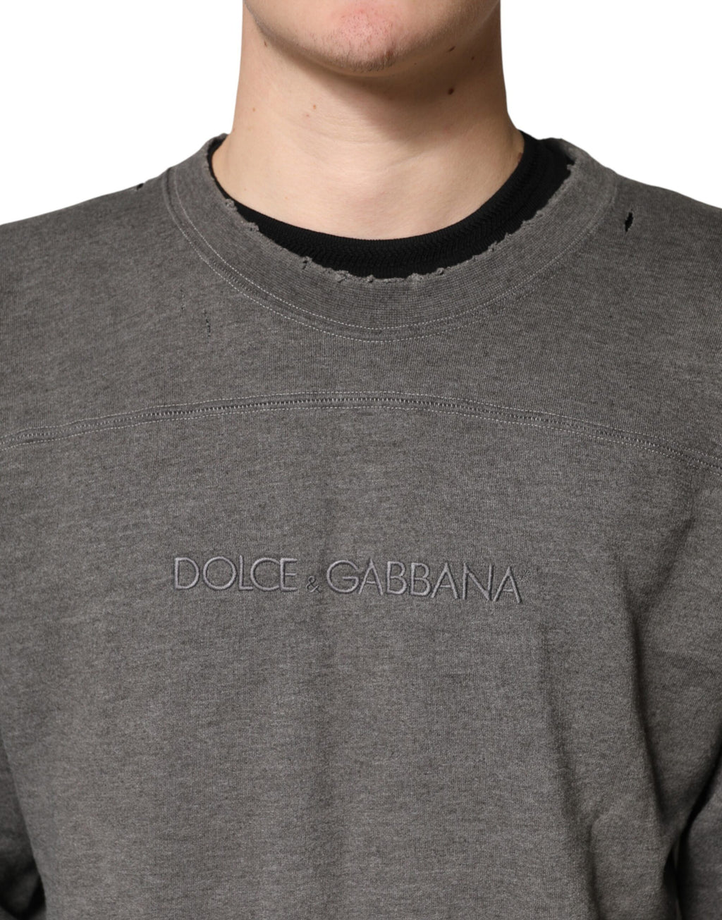 Dolce & Gabbana Grey Long Sleeve T-Shirt for Men additional view