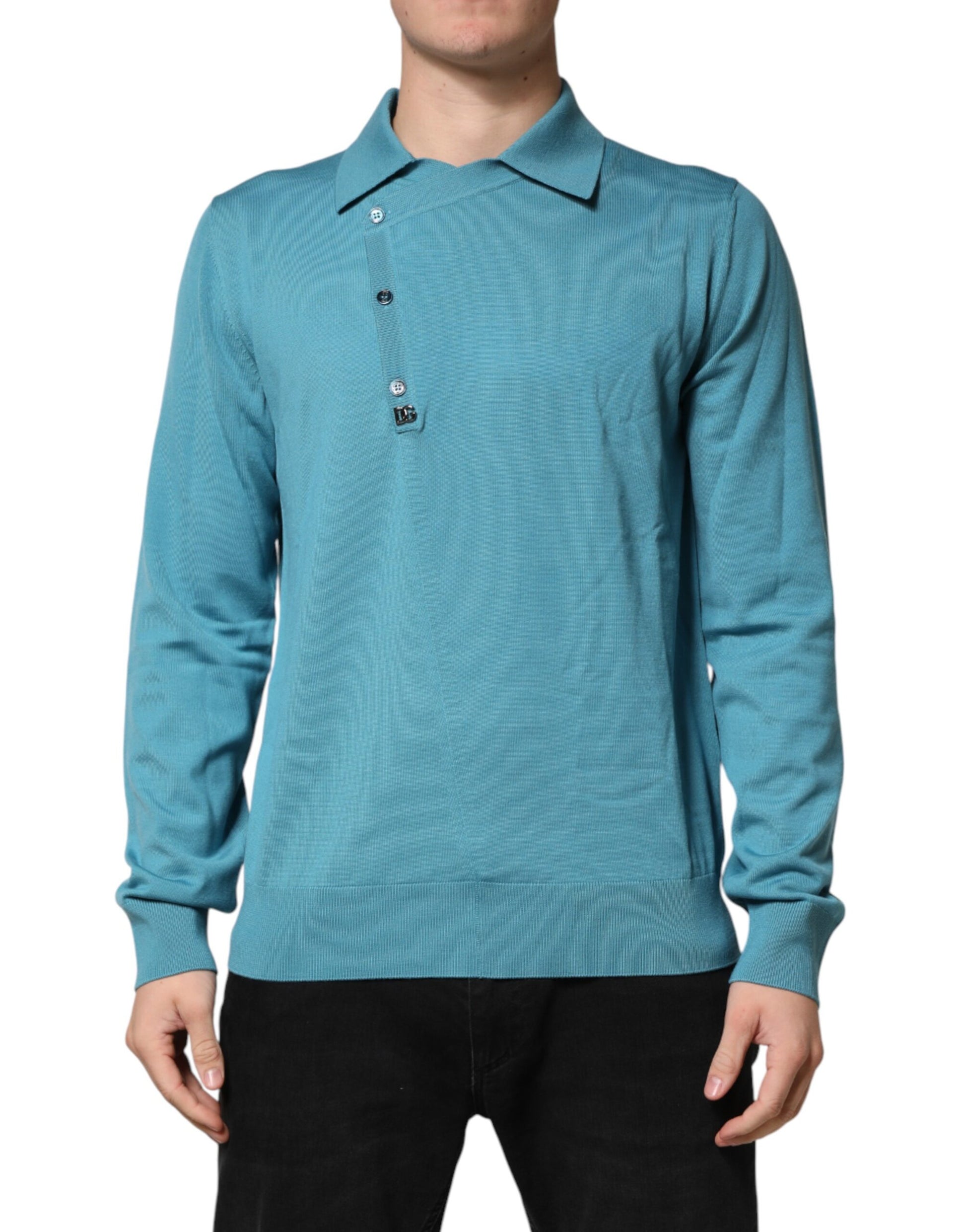 Dolce & Gabbana Blue Long Sleeve T-Shirt for Men