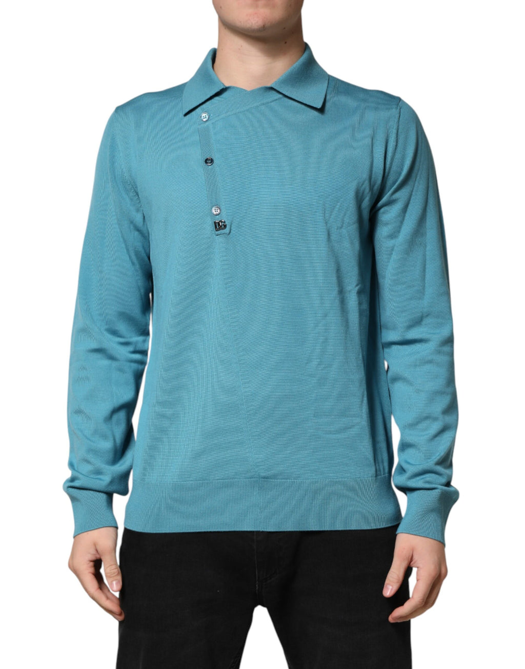 Dolce & Gabbana Blue Long Sleeve T-Shirt for Men alternate view