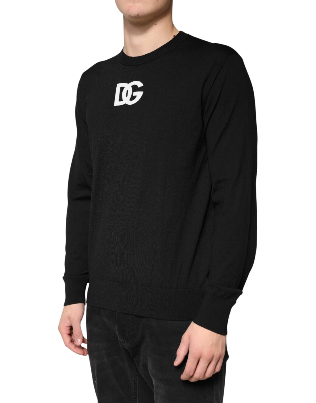 Dolce & Gabbana Black Long Sleeve T-Shirt for Men detail view