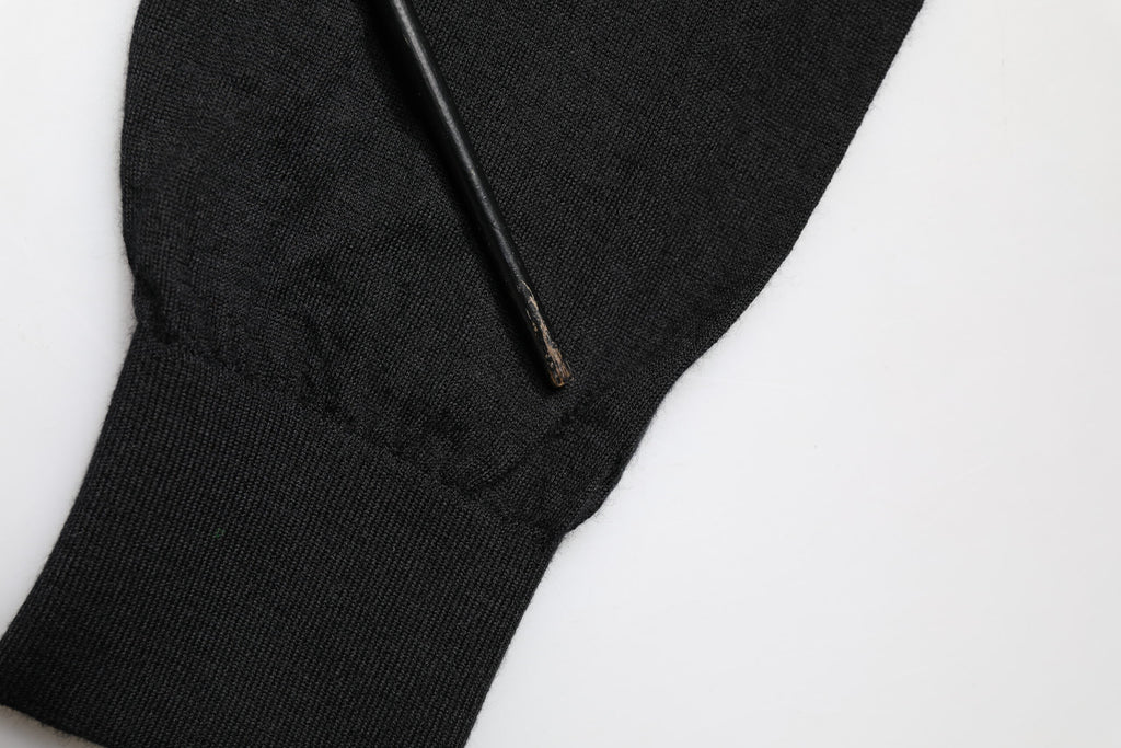 Dolce & Gabbana Pull Homme Col V en Cachemire Noir