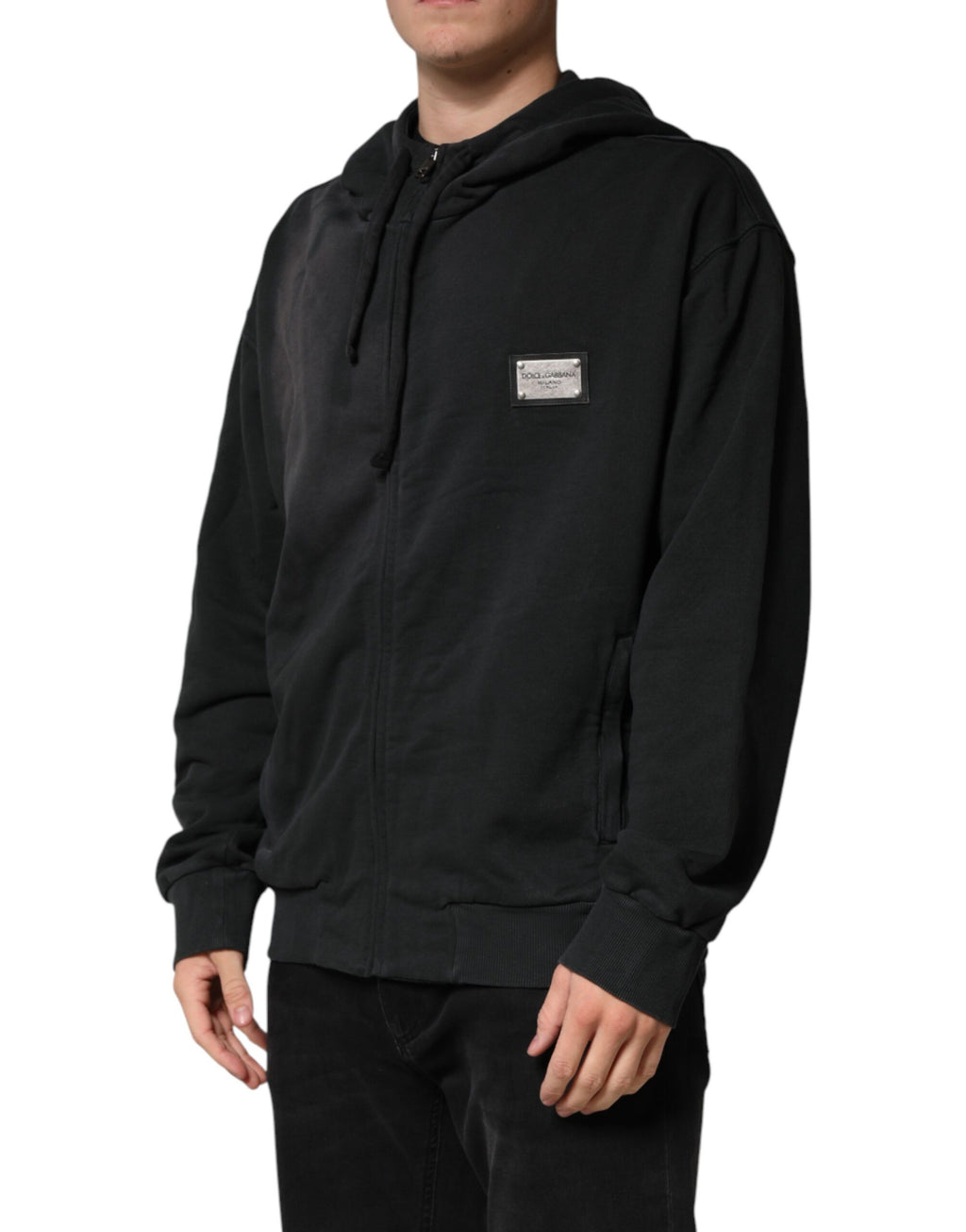 Dolce & Gabbana Black Hoodie for Men detail view