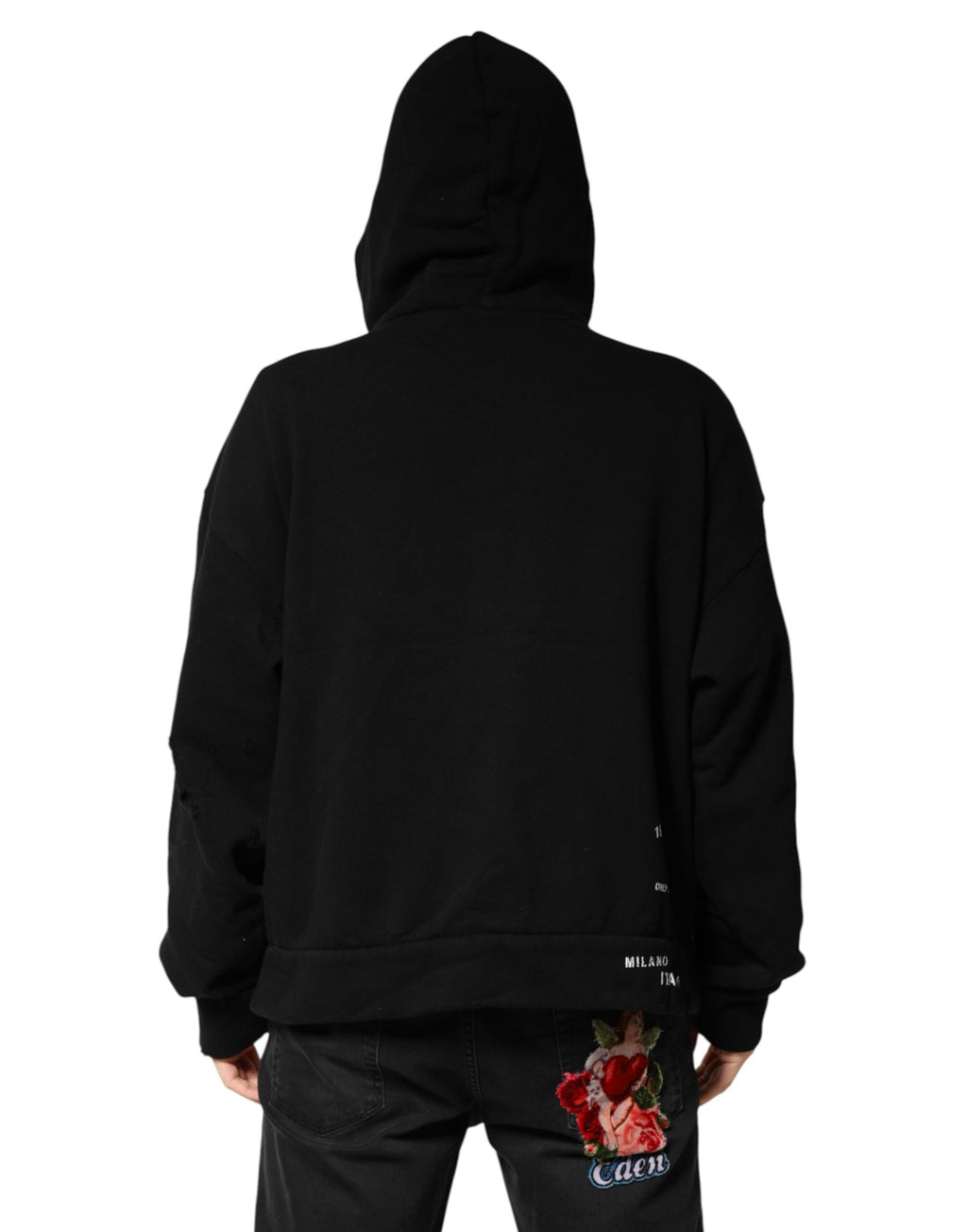 Dolce & Gabbana Black Hoodie for Men side view