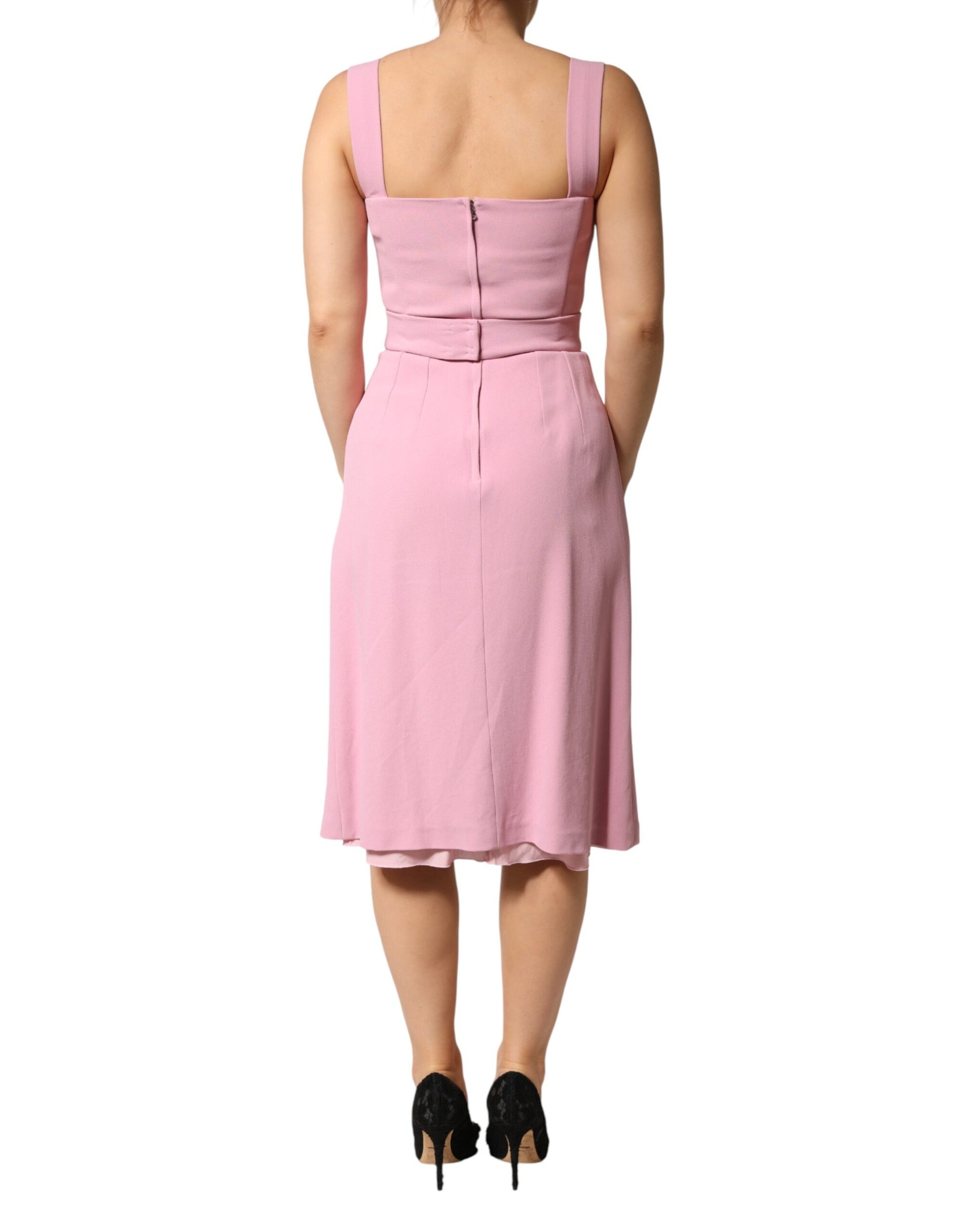 Dolce & Gabbana Pink Midi Dress for Women side view