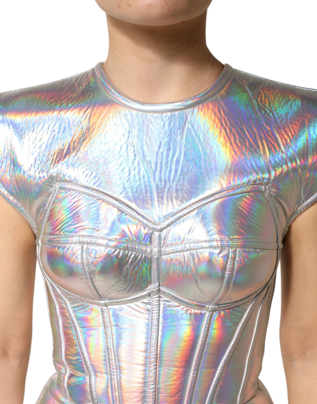 Dolce & Gabbana Silver Midi Dress for Women additional view