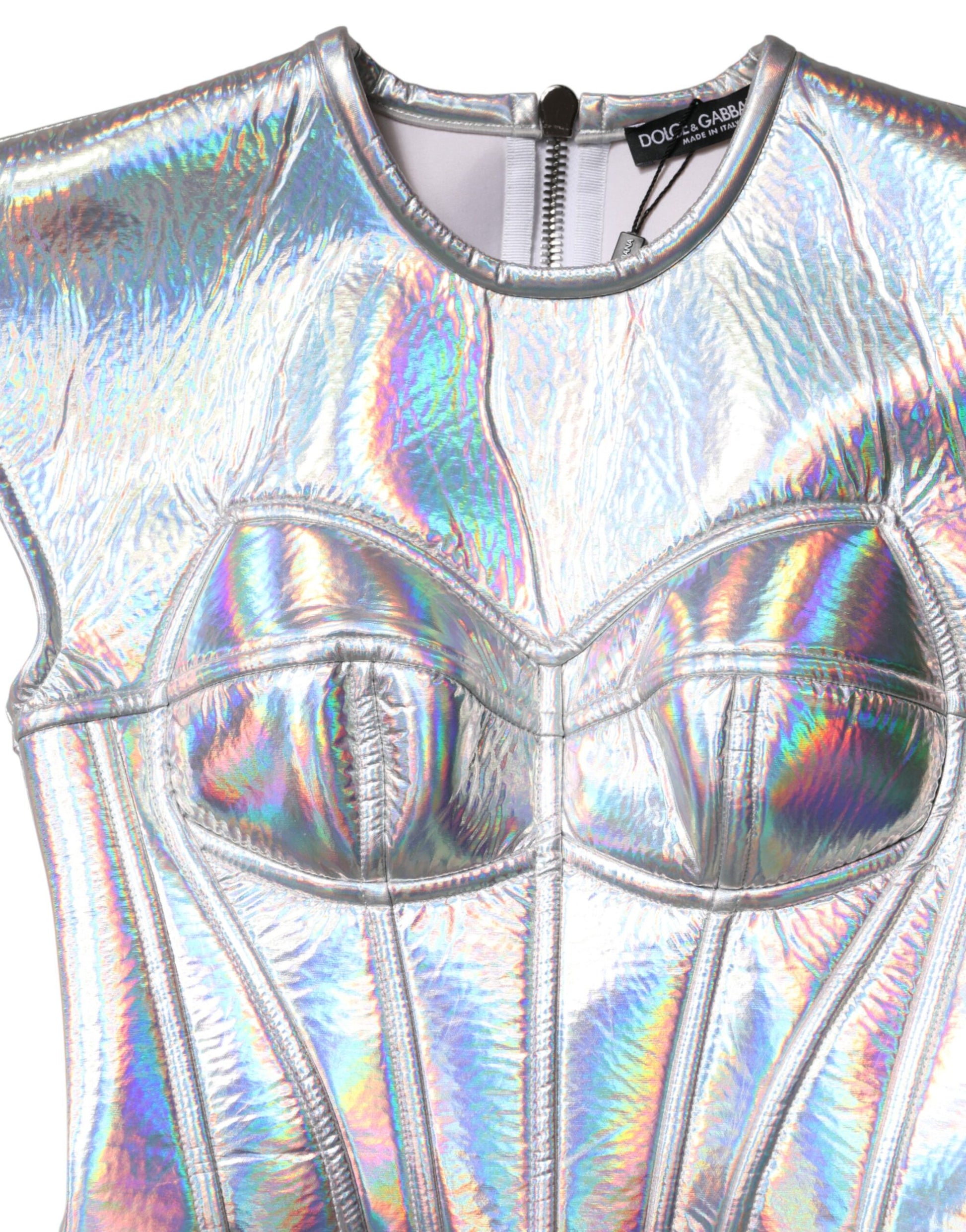 Dolce & Gabbana Silver Midi Dress for Women additional view