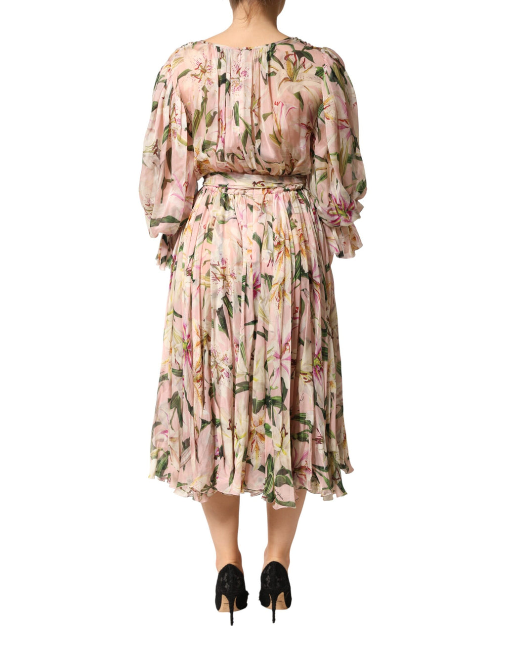 Dolce & Gabbana Pink Long Dress for Women side view