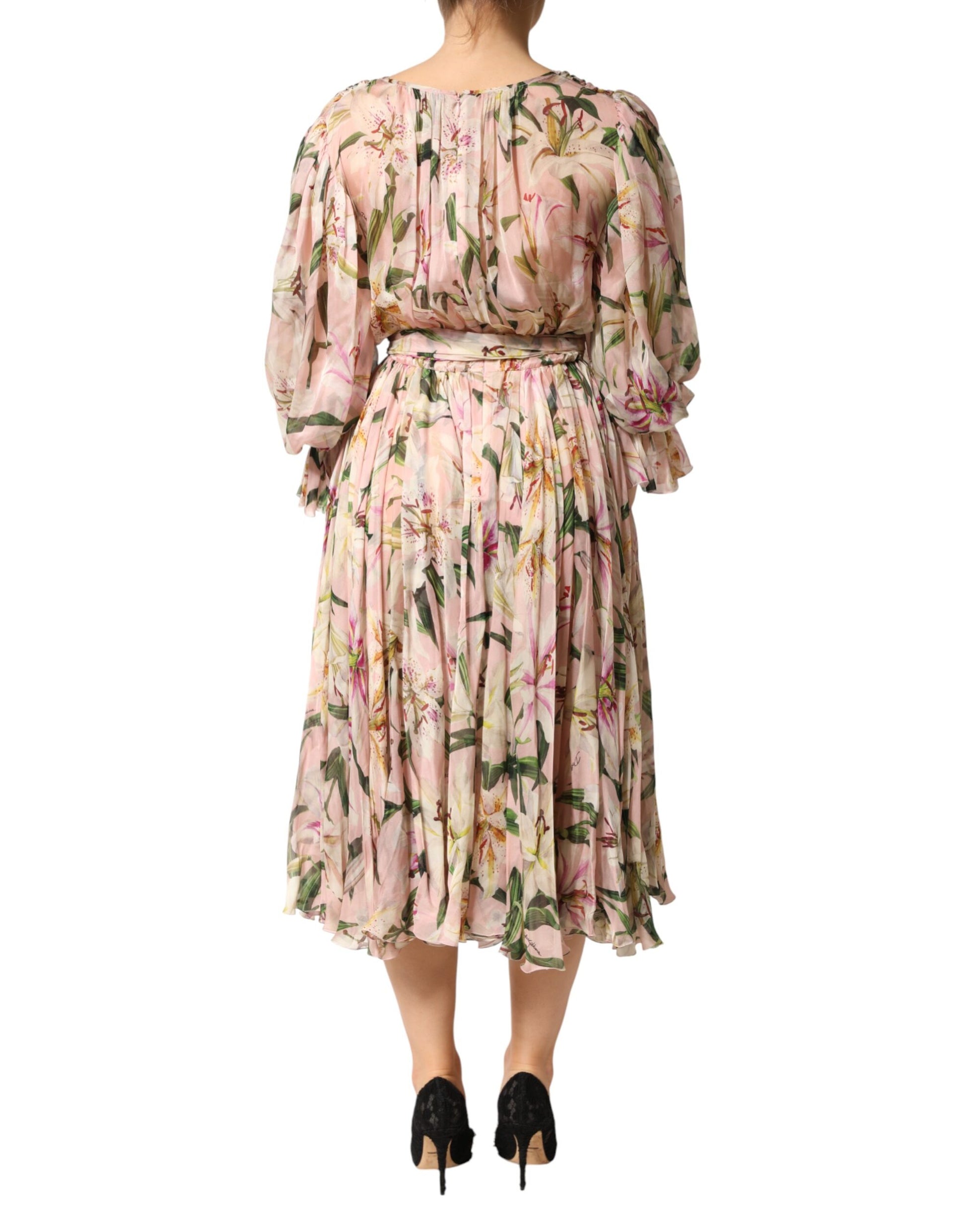 Dolce & Gabbana Pink Long Dress for Women side view